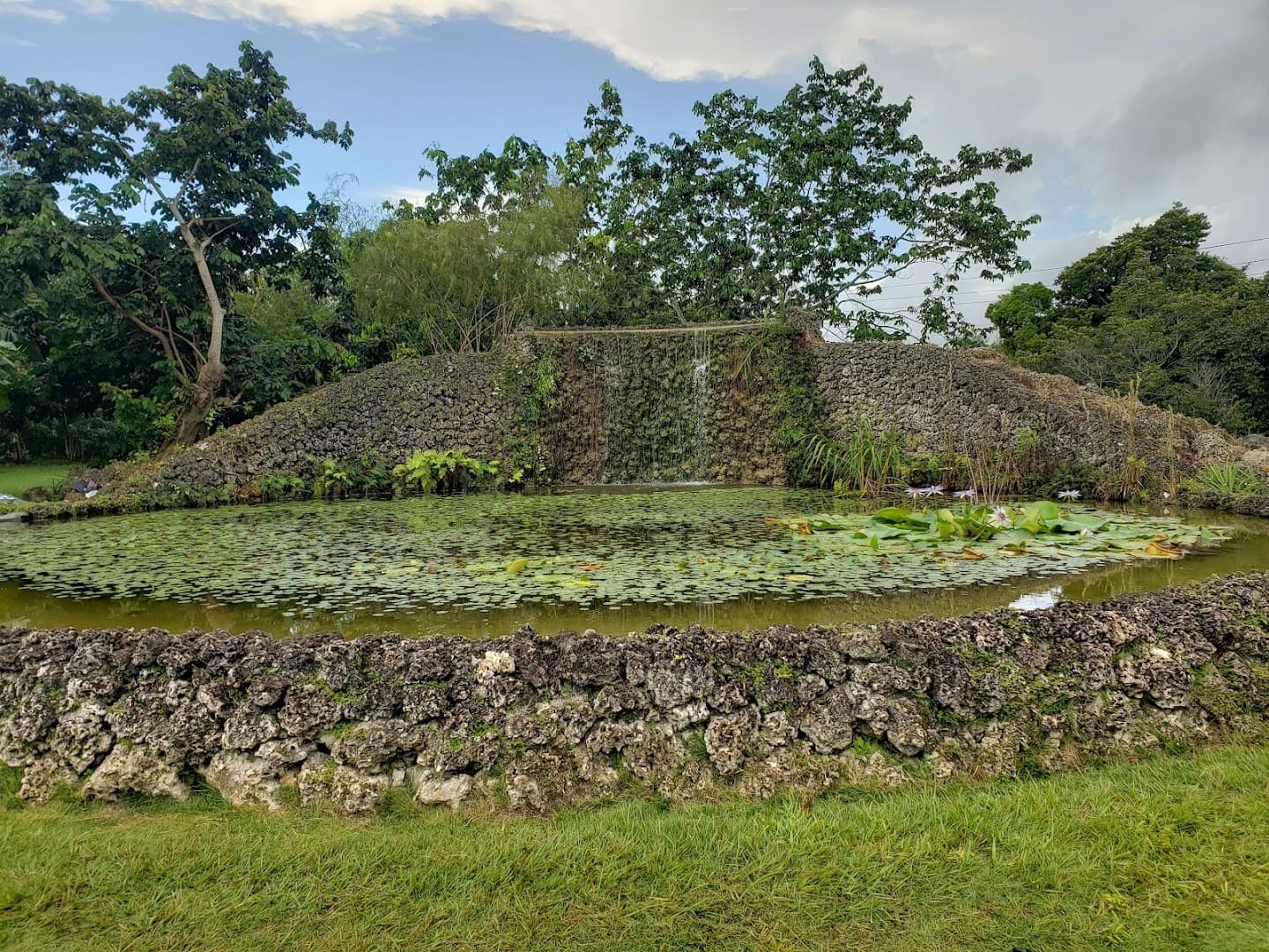 Water feature at Fruit & Spice Park in Homestead