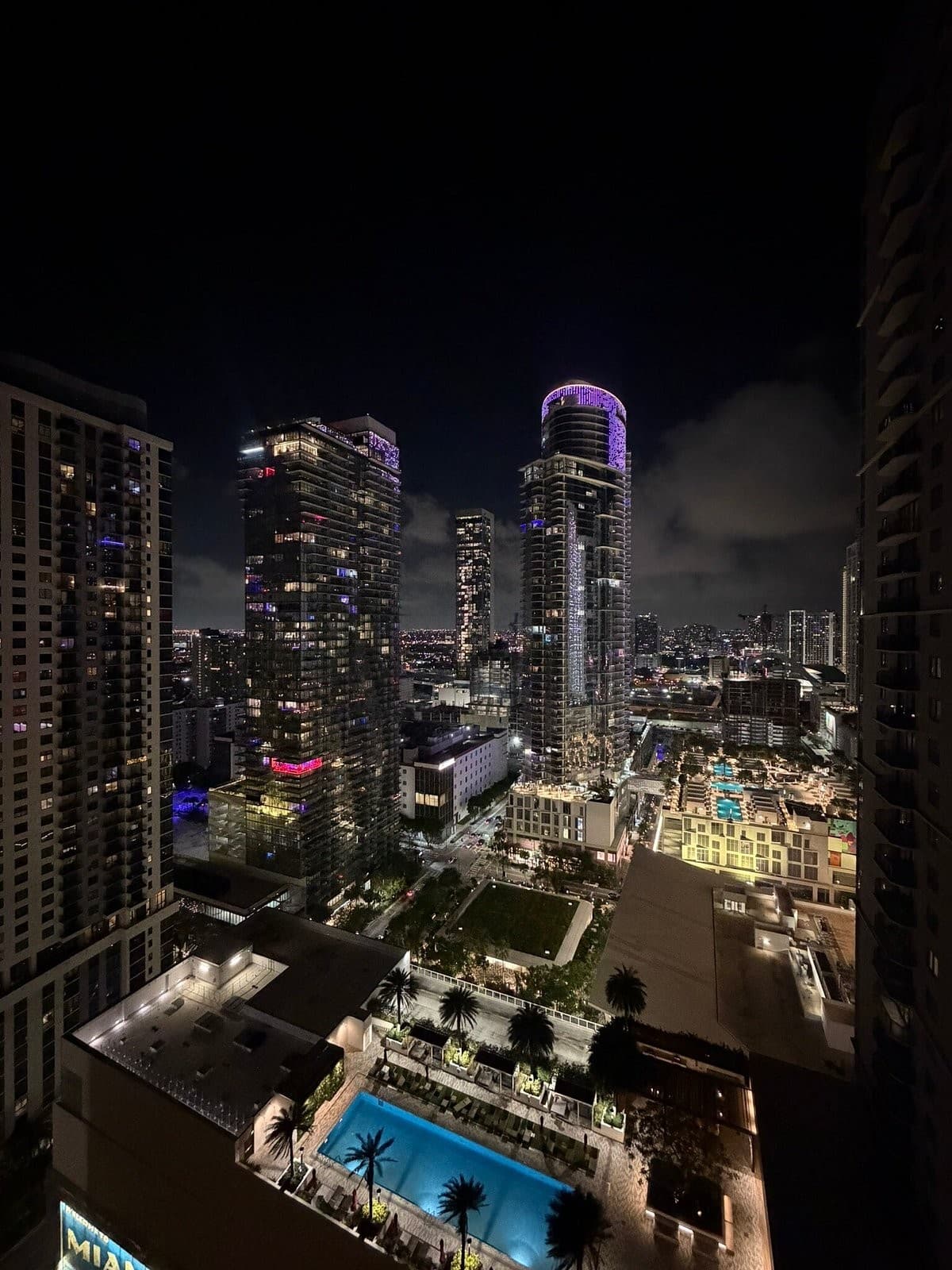 City skyline view from Gale Miami Hotel and Residences