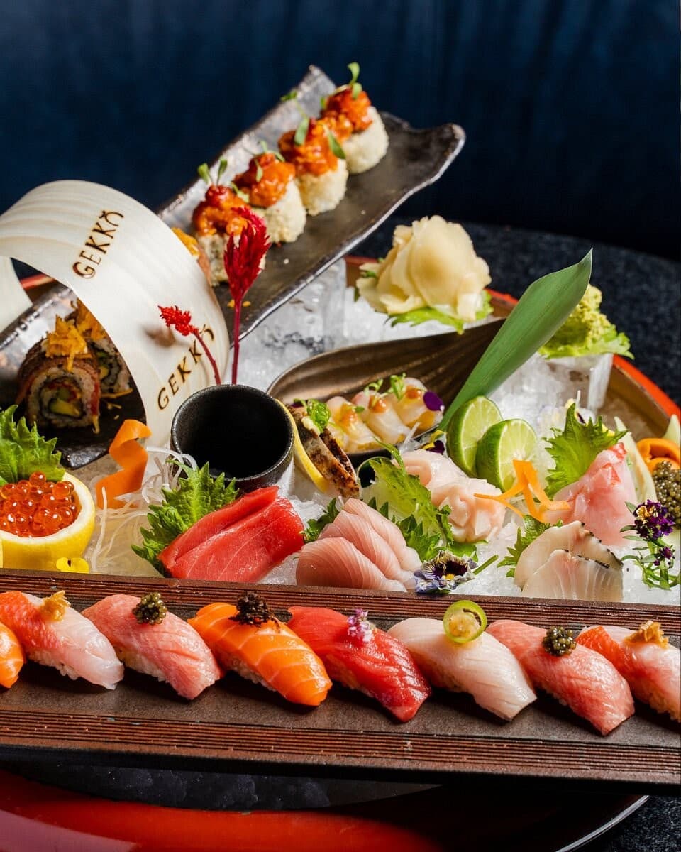 Sushi platter at Gekko restaurant in Miami
