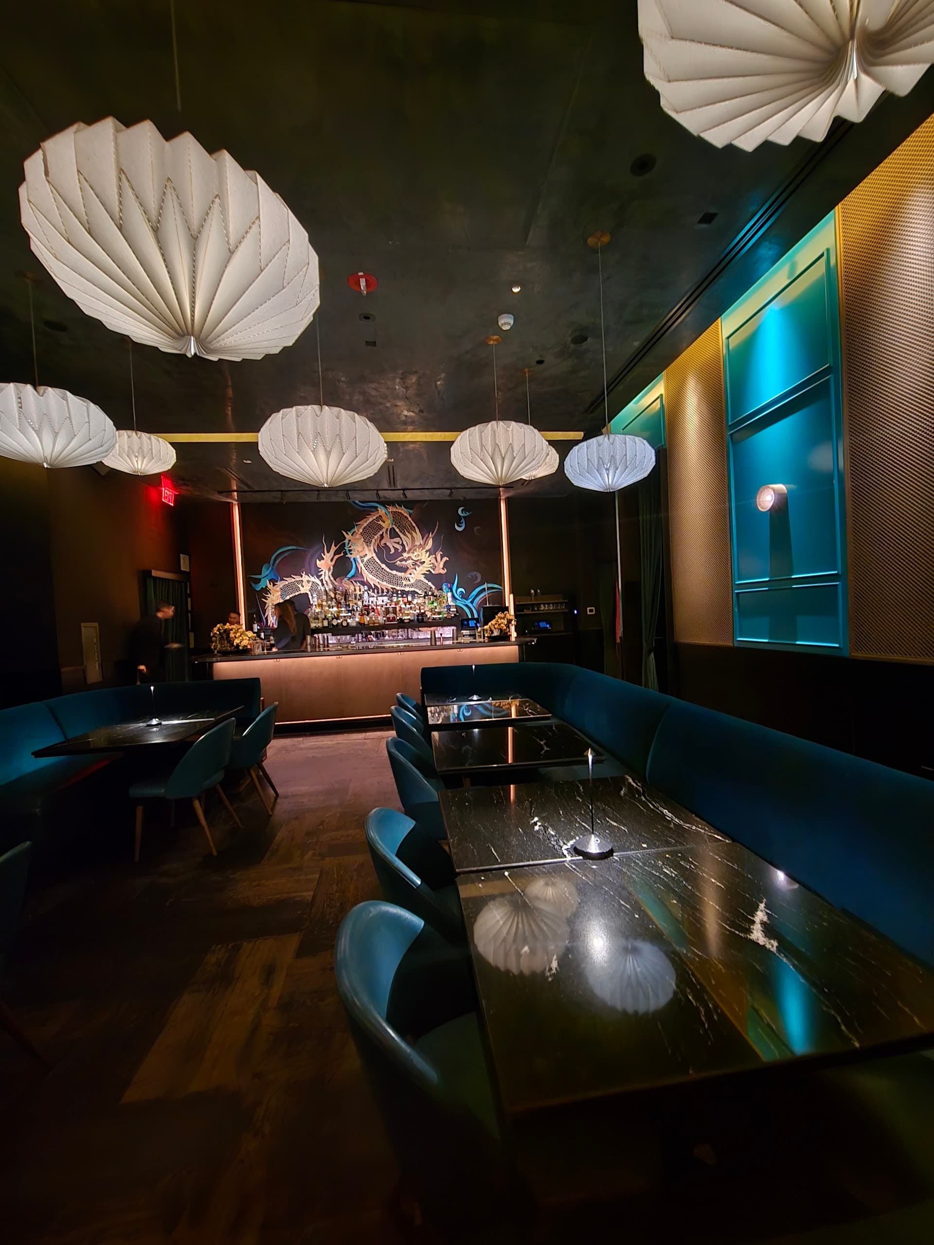 Stylish interior of Gekko restaurant in Miami