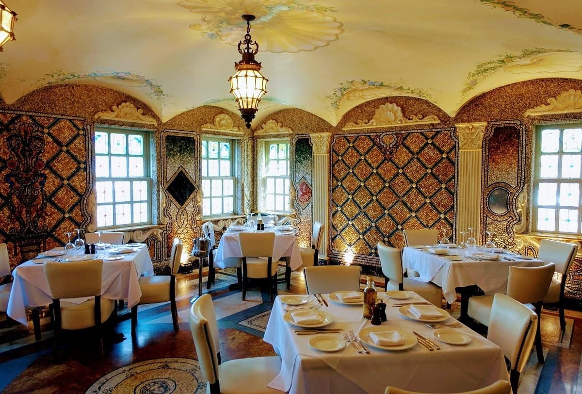 Elegant dining room at Gianni's At The Former Versace Mansion, Miami Beach