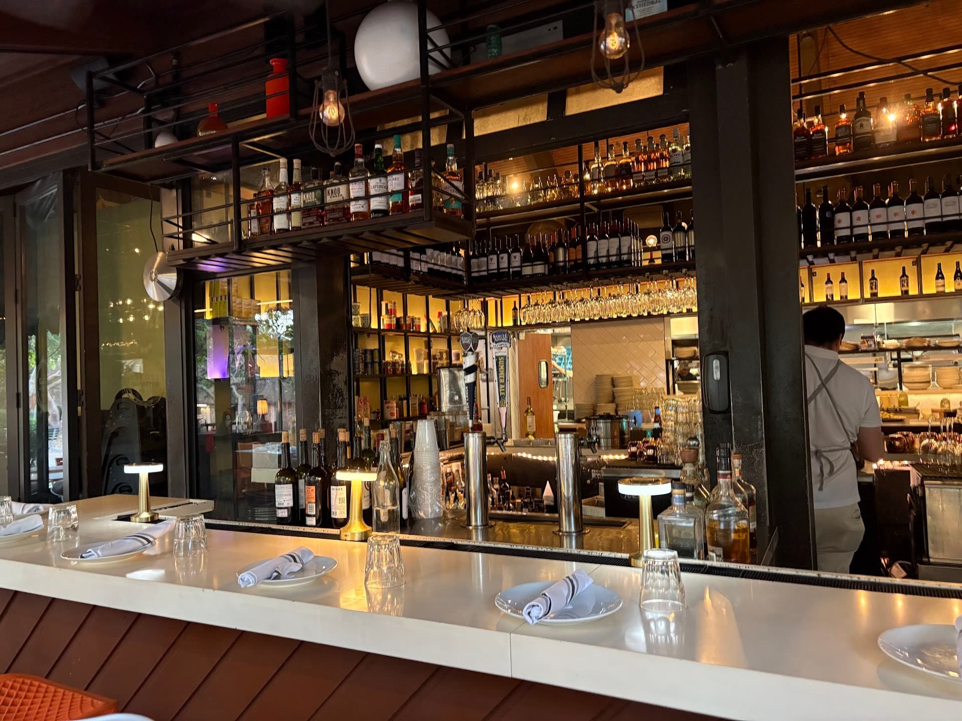 Bar area at Glass & Vine restaurant in Miami