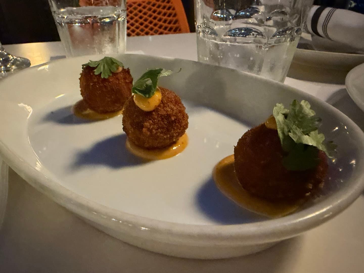 Crispy croquettes at Glass & Vine in Miami
