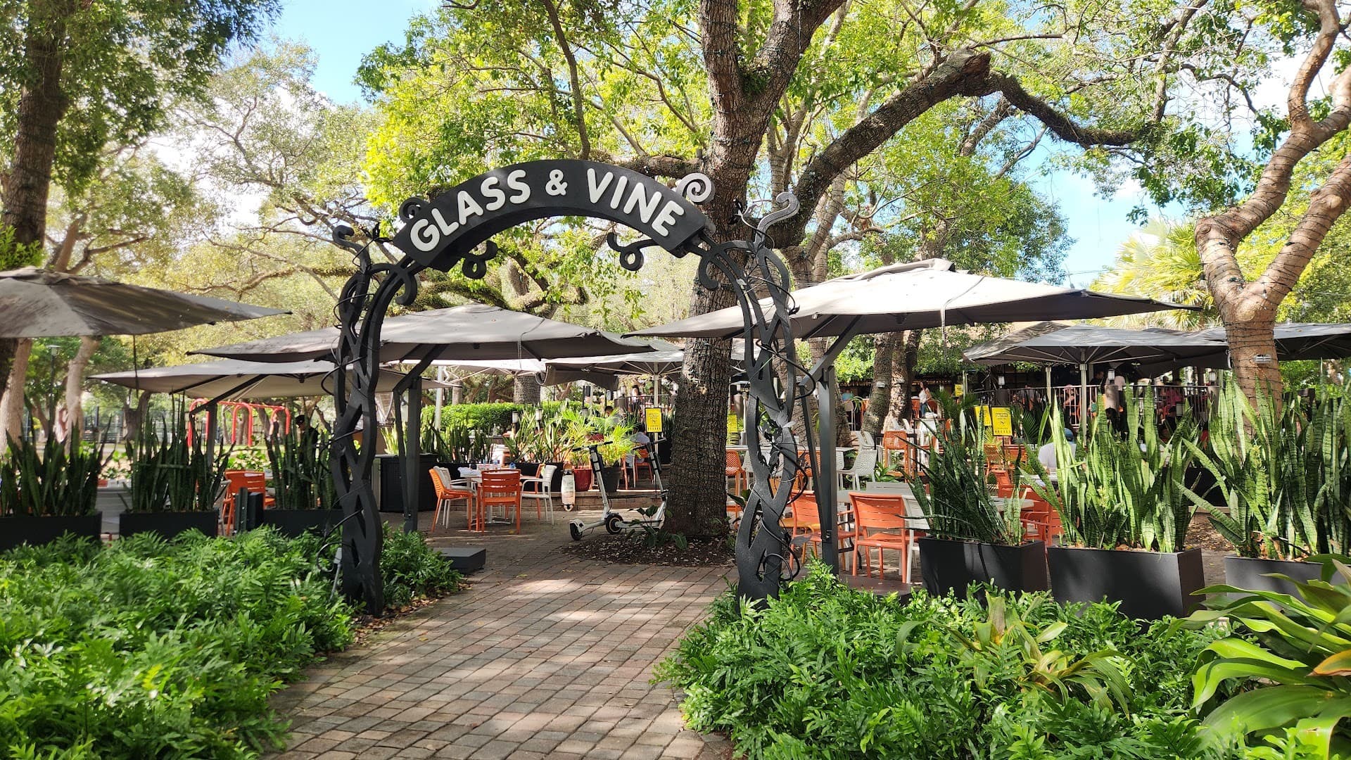Entrance to Glass & Vine restaurant in Miami