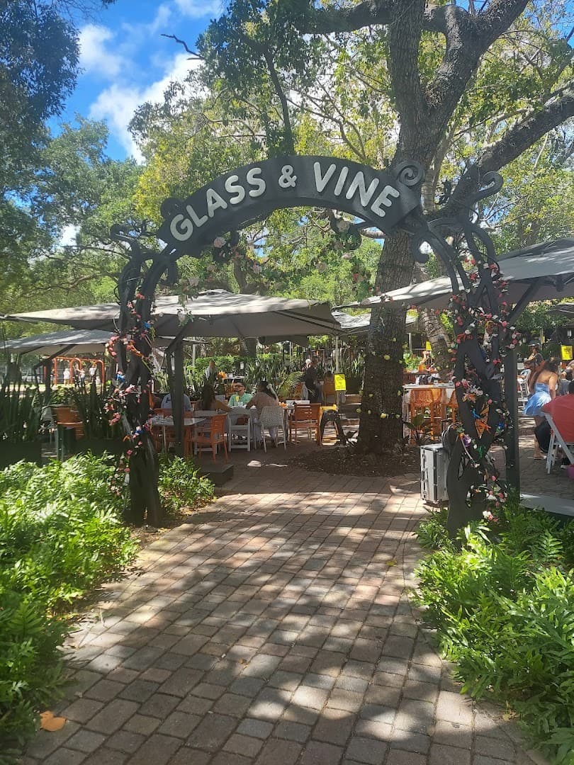 Entrance to Glass & Vine restaurant in Miami