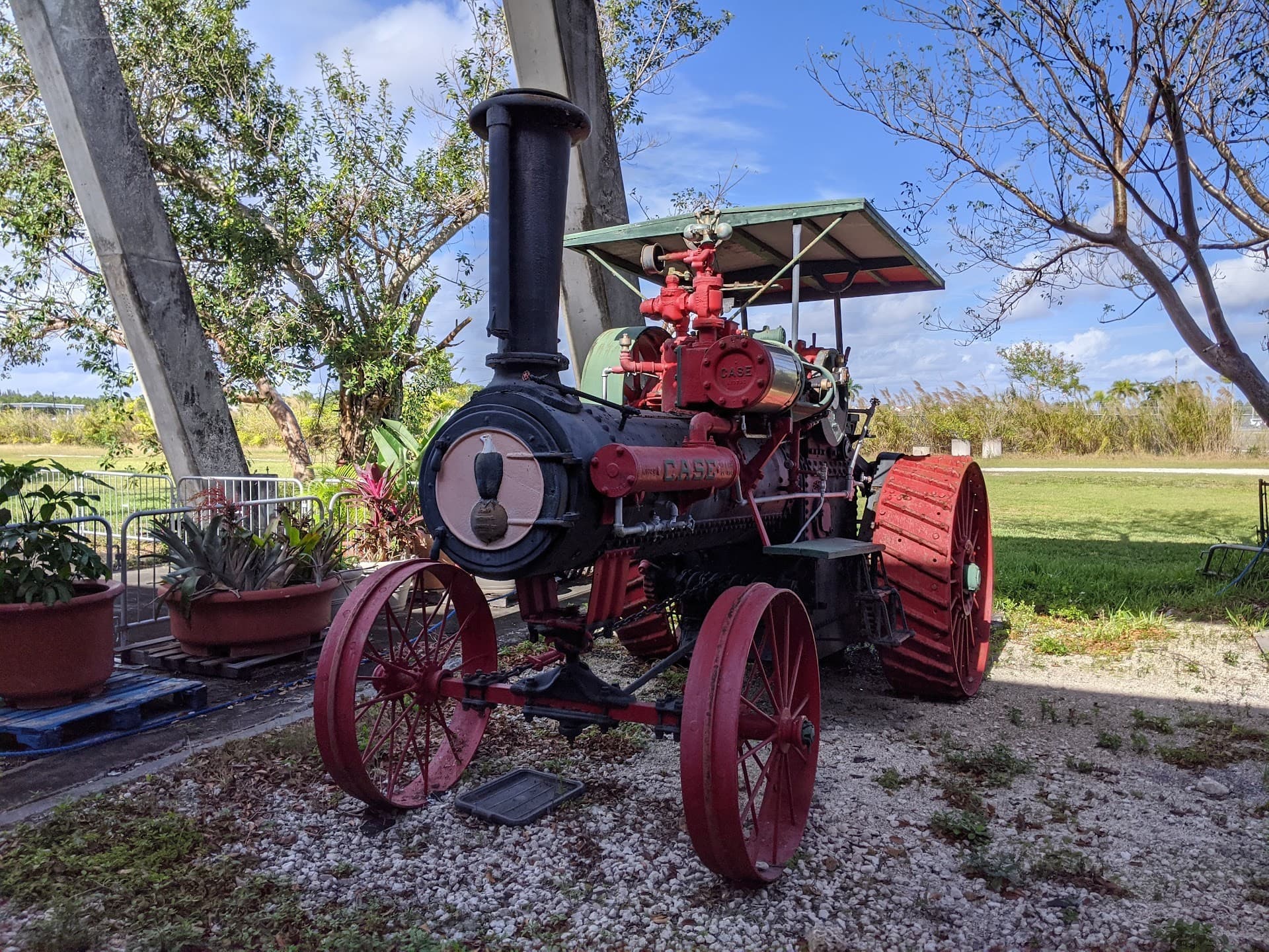 Historic locomotive at Gold Coast Railroad Museum in Miami