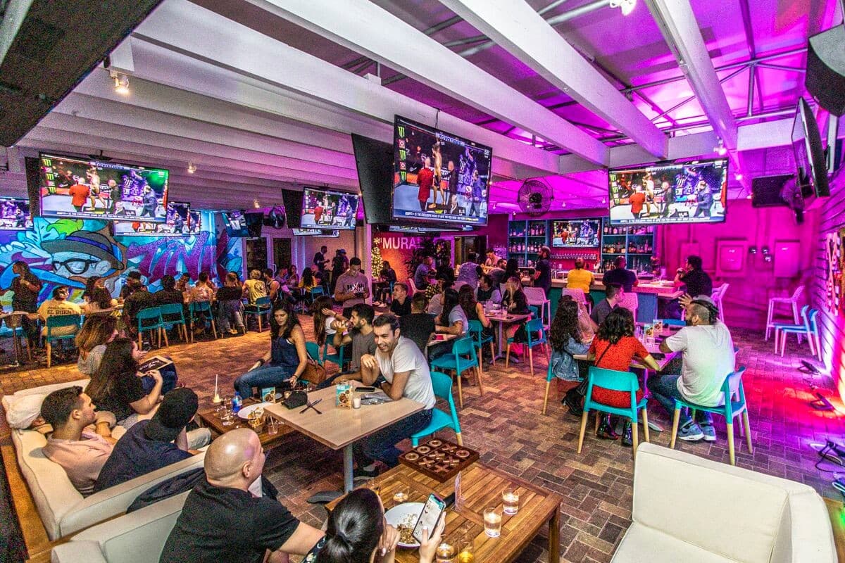 Grails Miami interior with vibrant atmosphere and seating