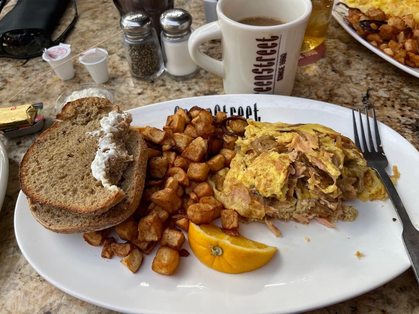 Delicious breakfast dish at Greenstreet Cafe in Miami