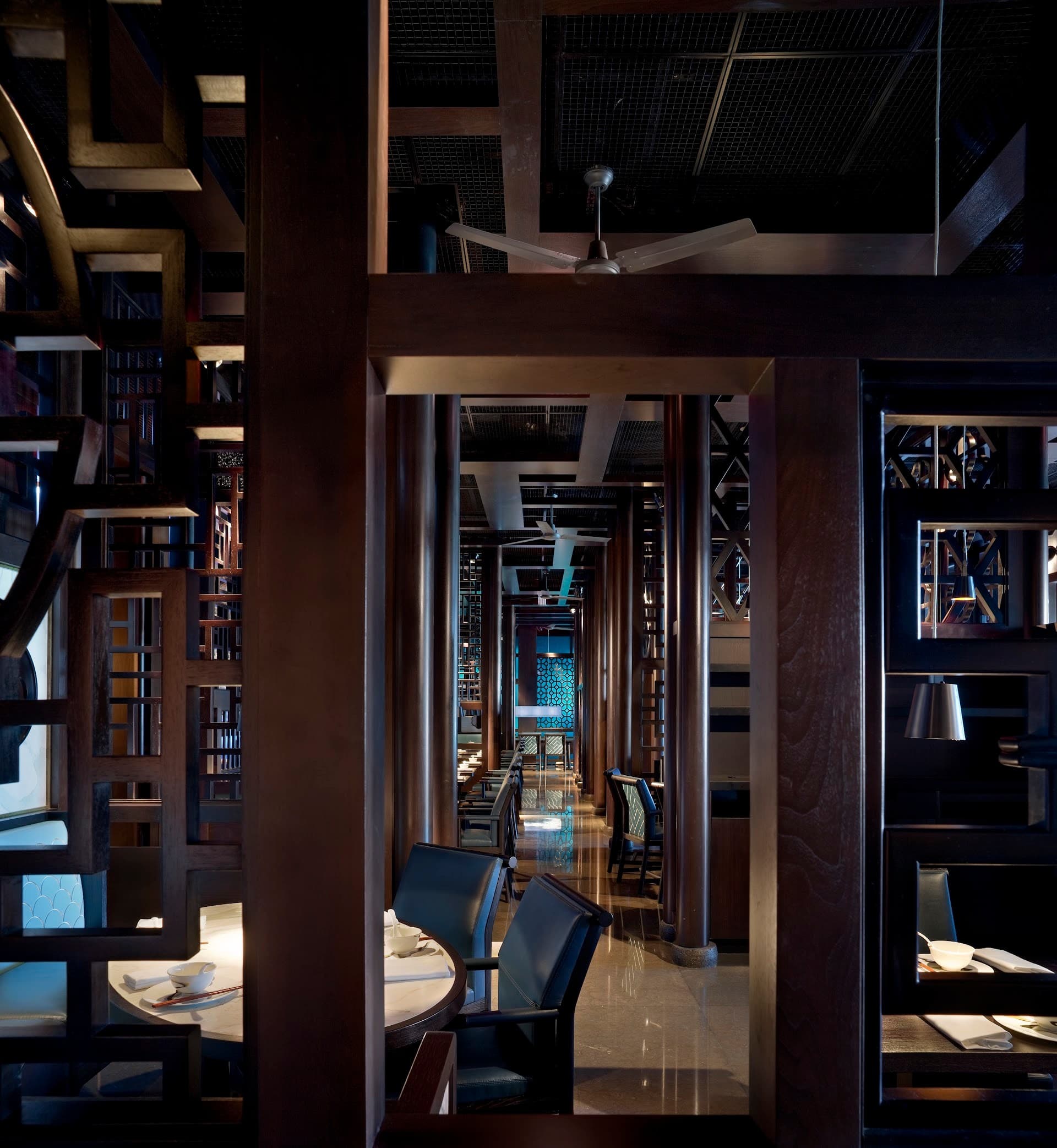 Elegant interior of Hakkasan Miami Beach restaurant