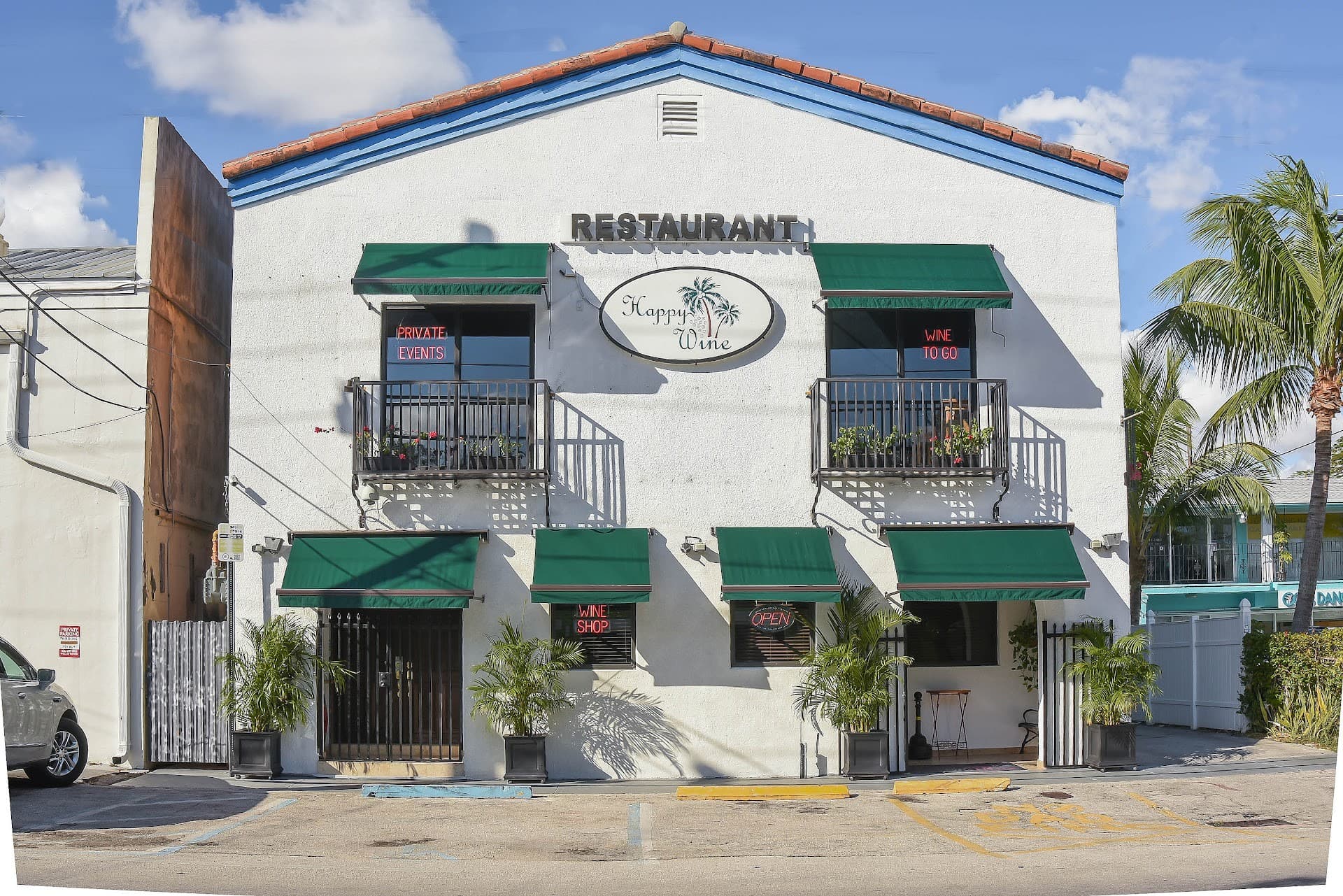 Happy Wine in the Grove exterior in Miami