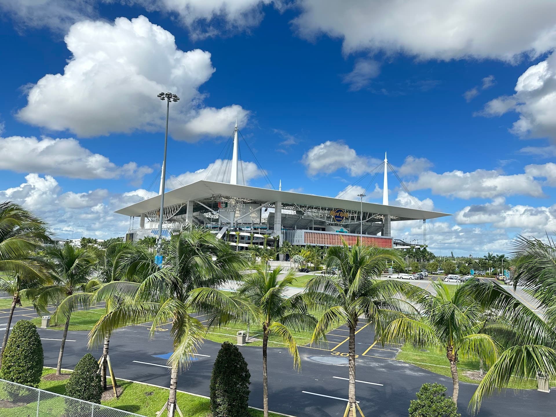 Hard Rock Stadium exterior view in Miami Gardens