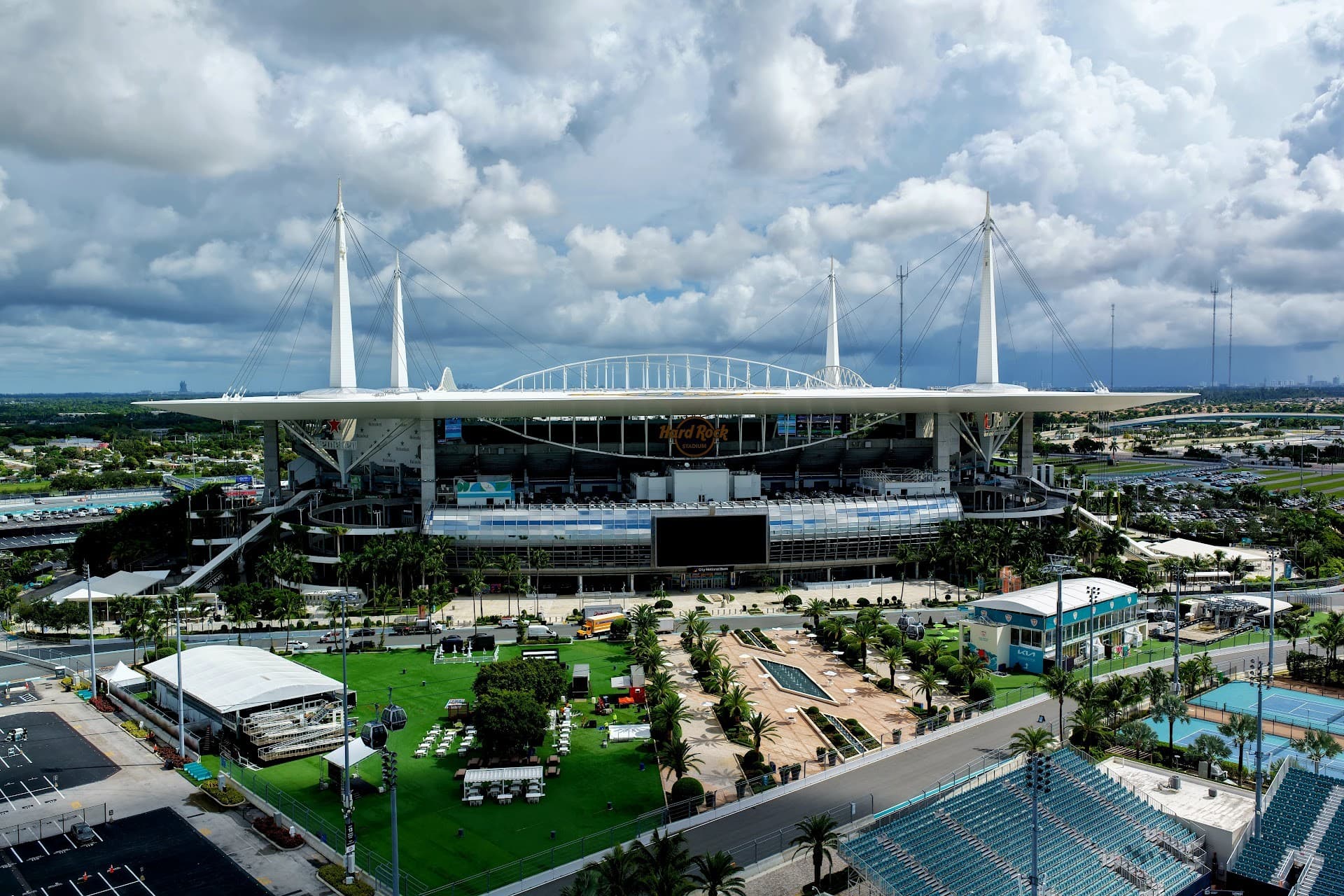 Hard Rock Stadium exterior view in Miami Gardens