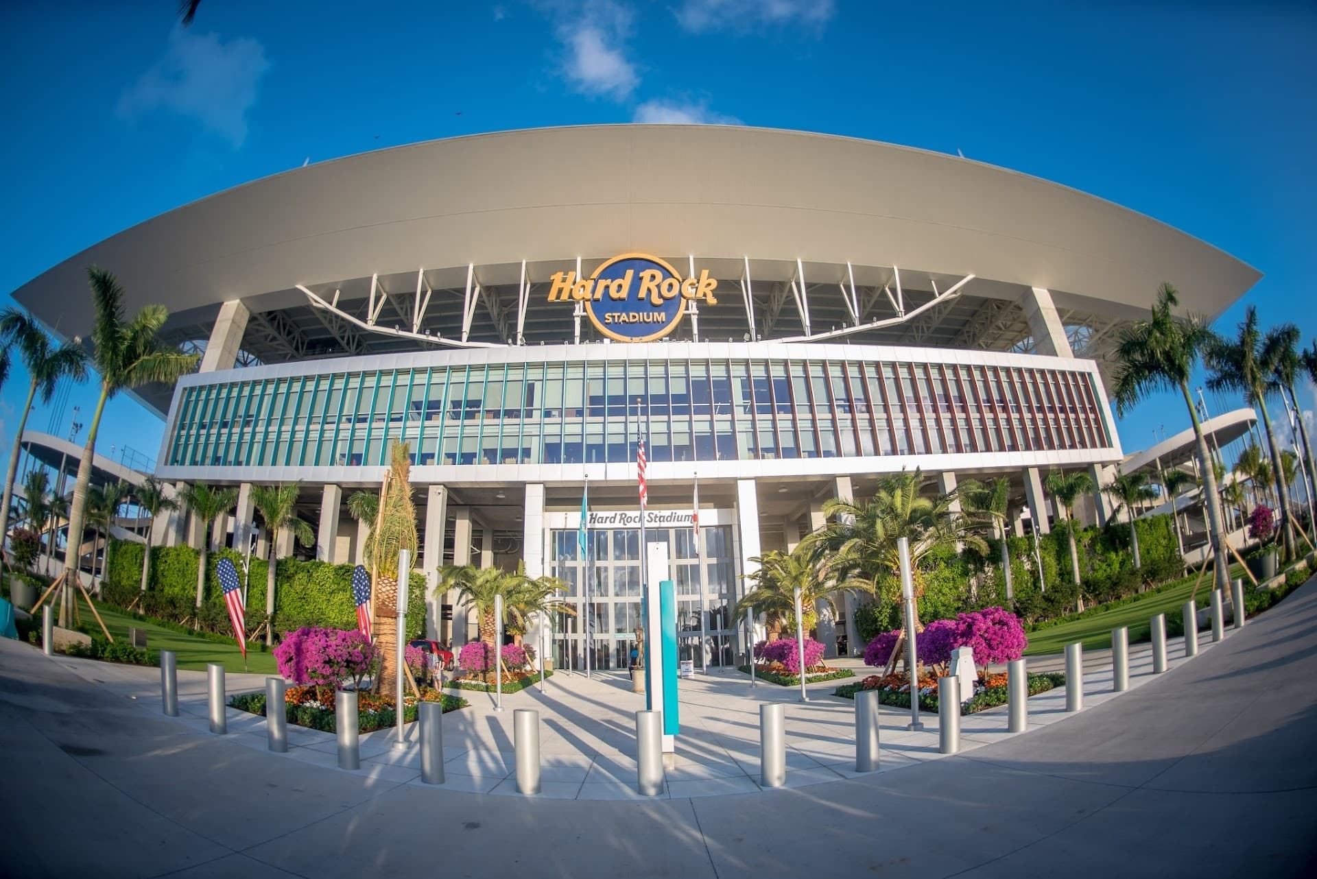 Hard Rock Stadium exterior view in Miami Gardens