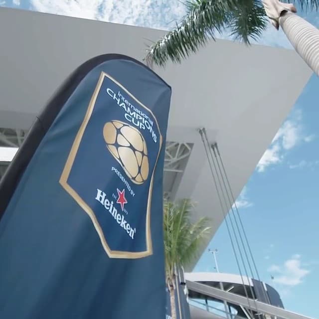 International Champions Cup sign at Hard Rock Stadium Miami Gardens
