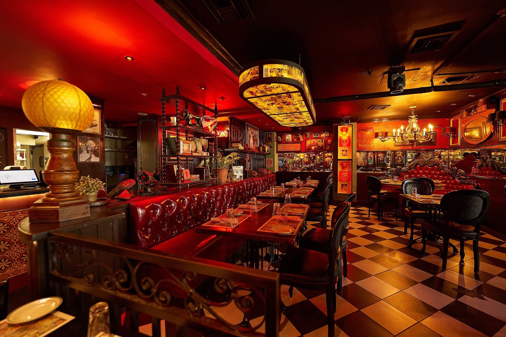 Stylish interior of Havana 1957 Miami Beach restaurant