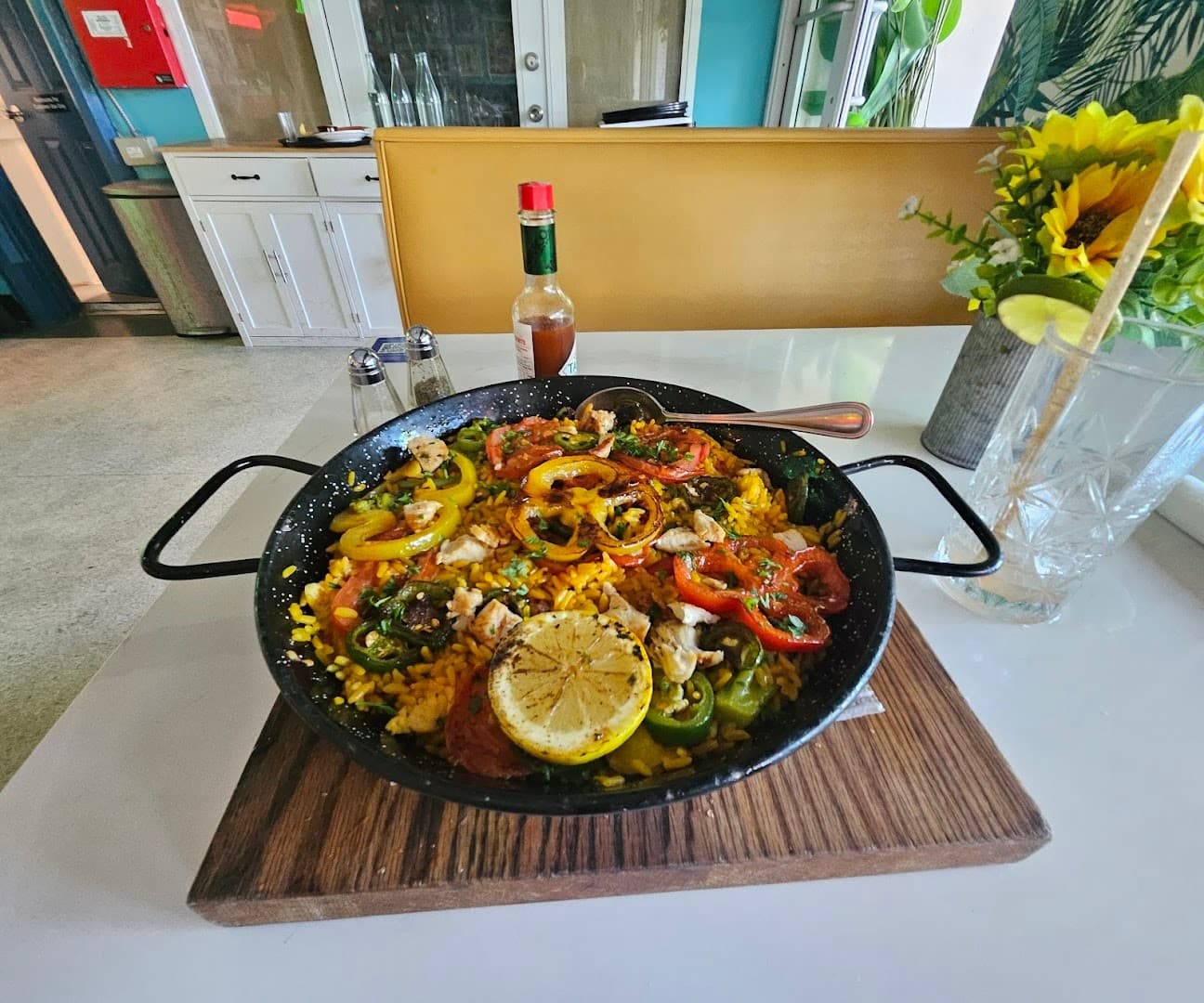 Delicious paella at Havana Beach Restaurant in Miami Beach