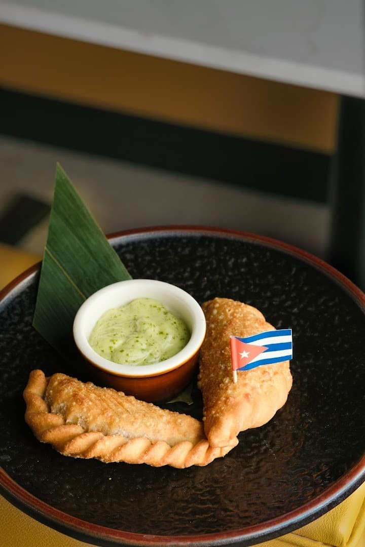 Cuban empanadas with dipping sauce at Havana Beach Restaurant in Miami Beach
