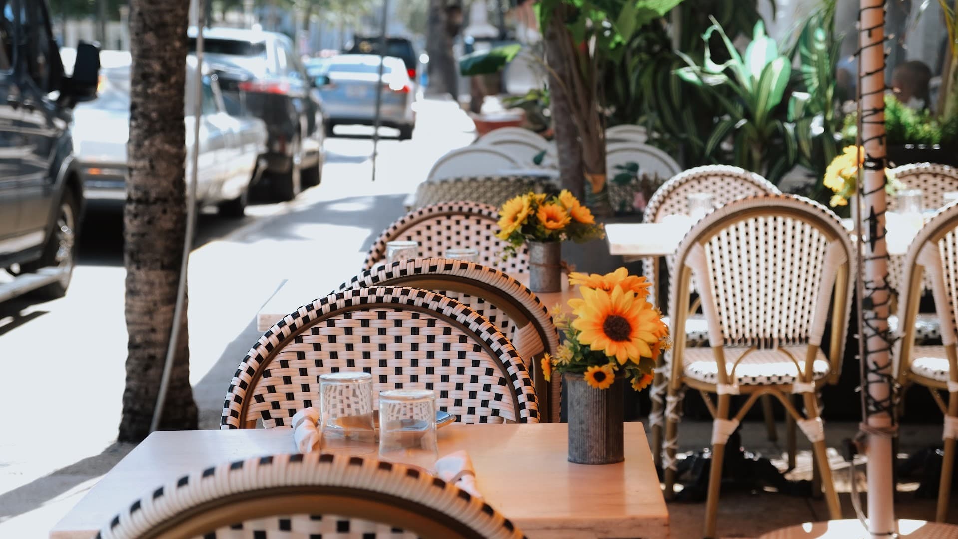 Outdoor seating at Havana Beach Restaurant in Miami Beach