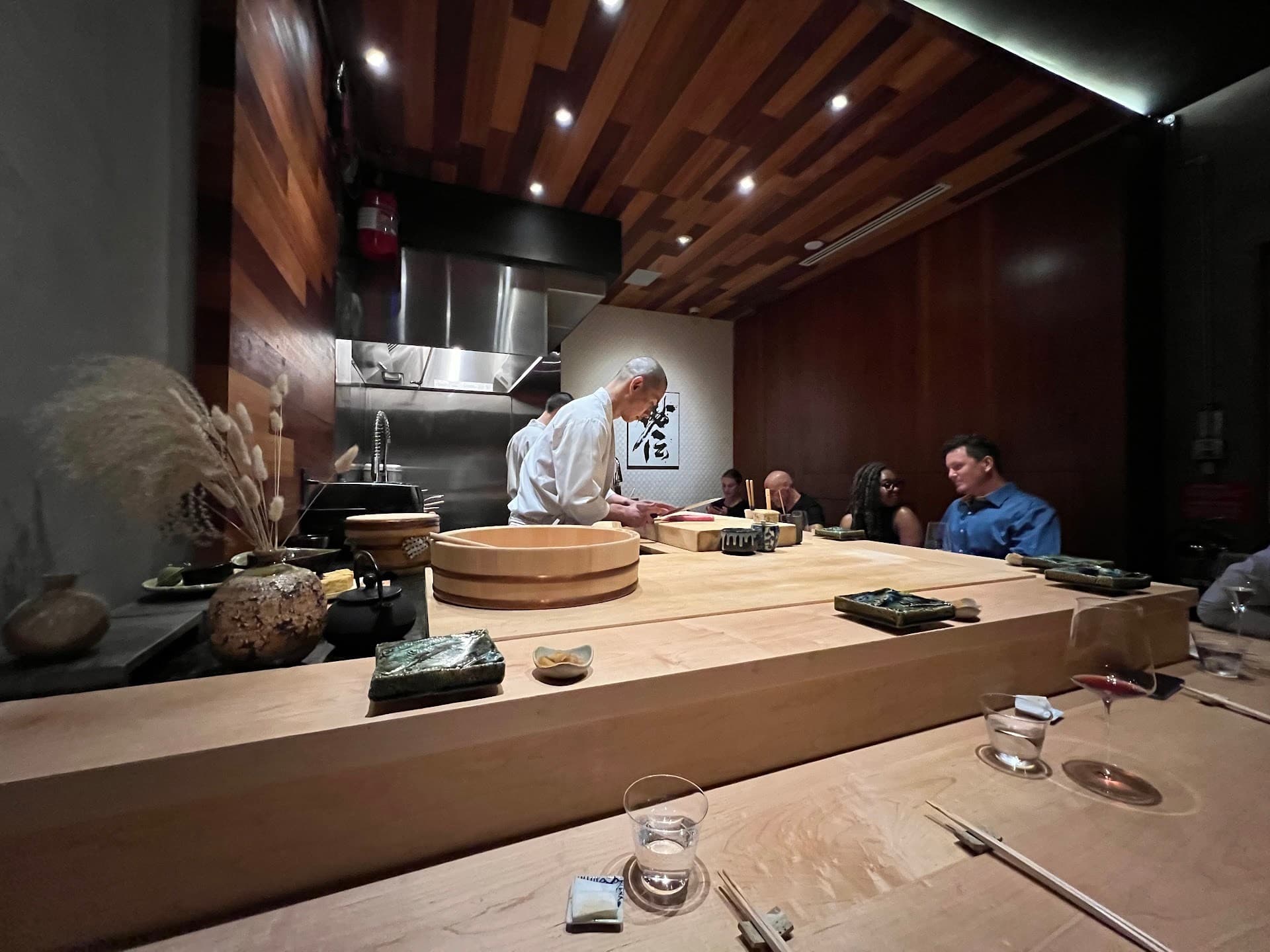 Elegant interior at Hiden restaurant in Miami