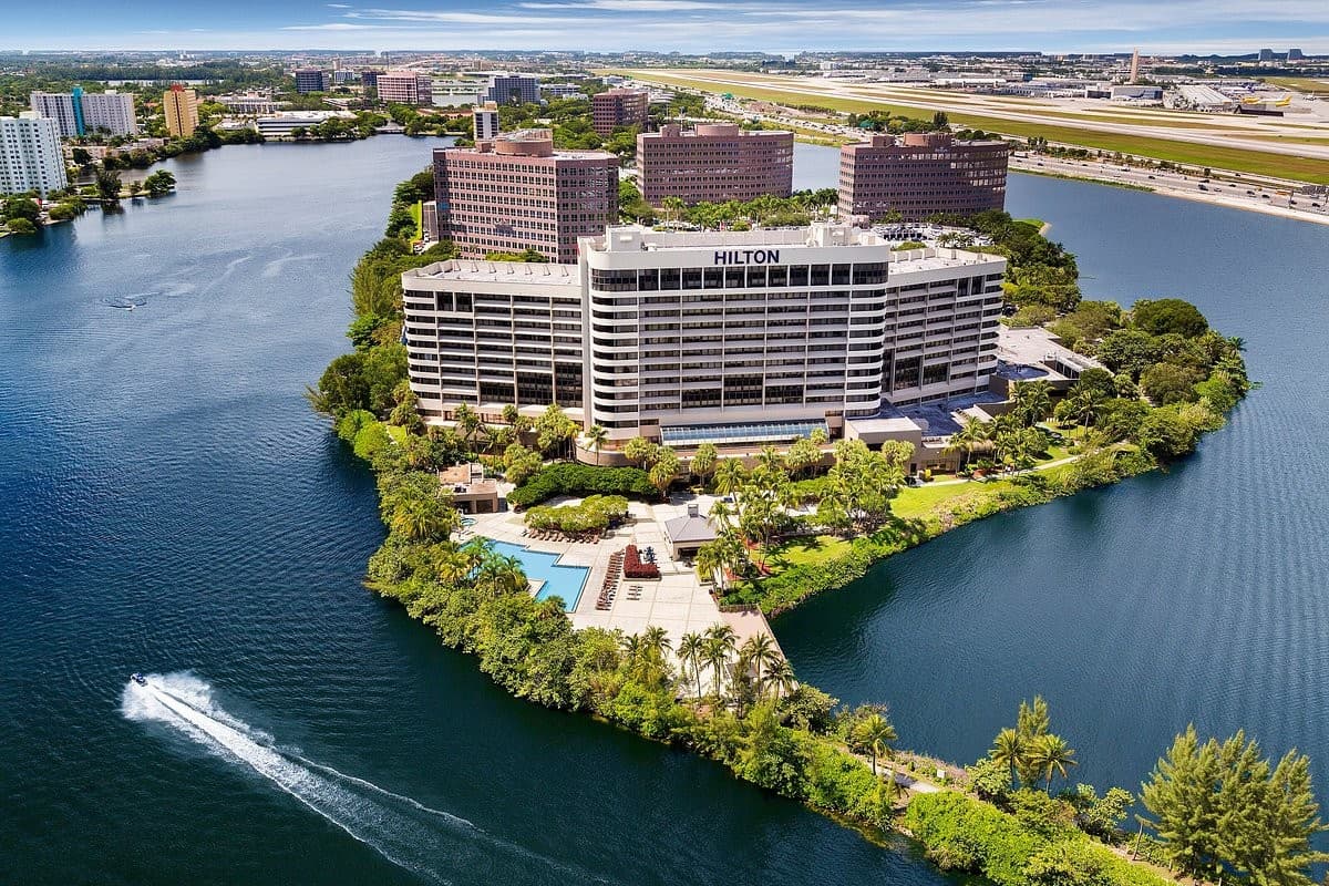 Hilton Miami Airport Blue Lagoon exterior view