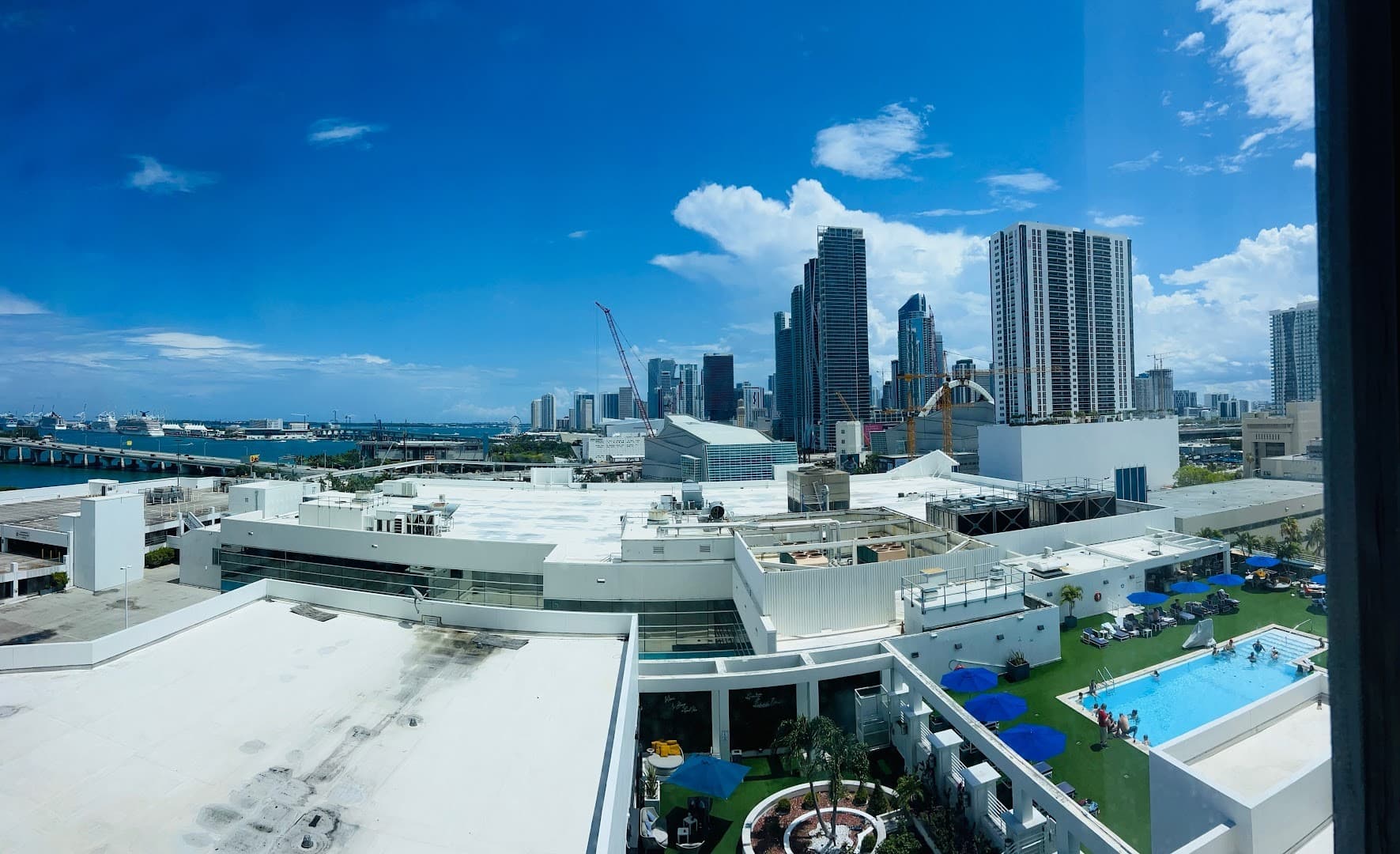 View from Hilton Miami Downtown showcasing city skyline