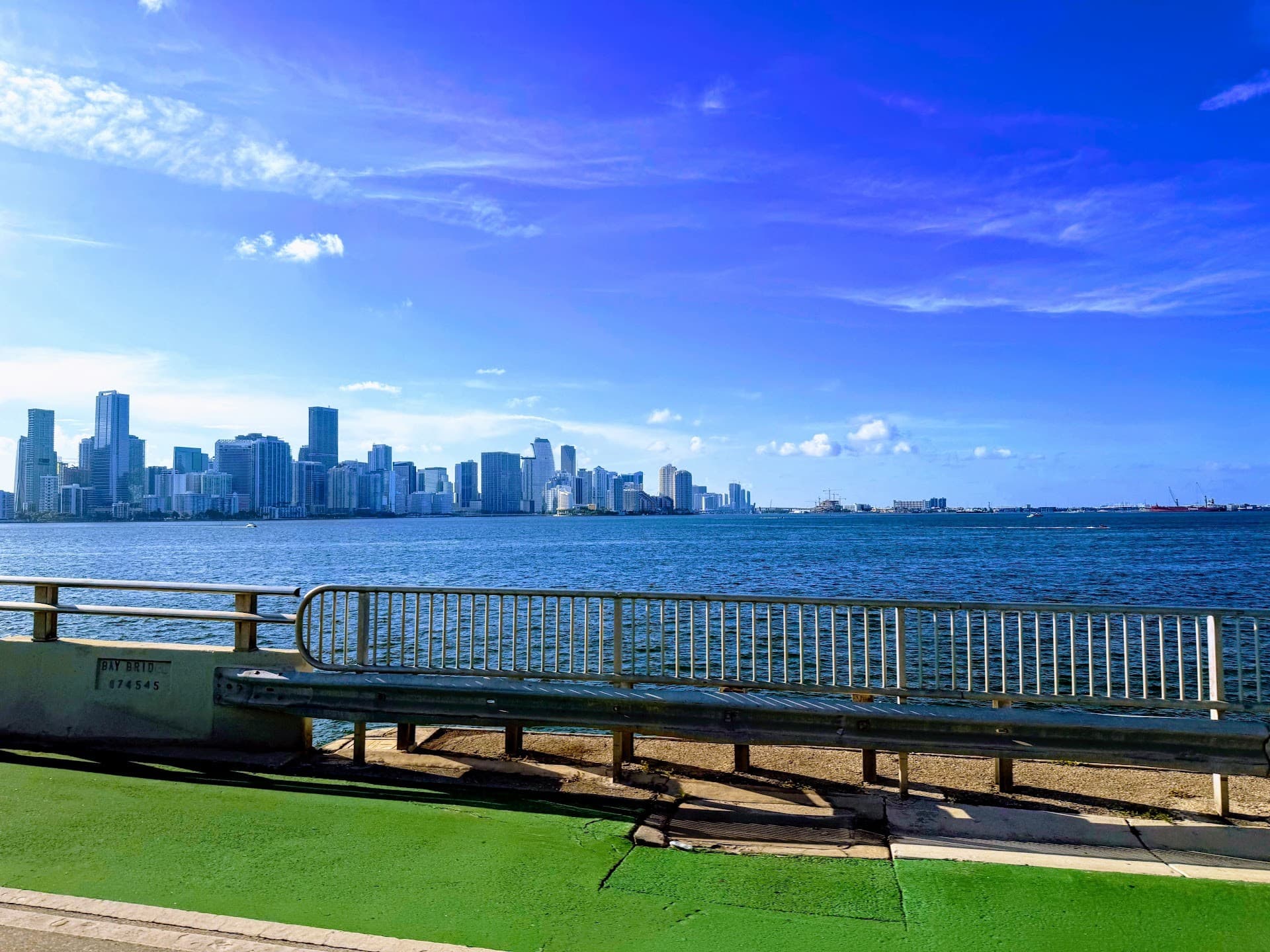Historic Virginia Key Beach Park view with Miami skyline
