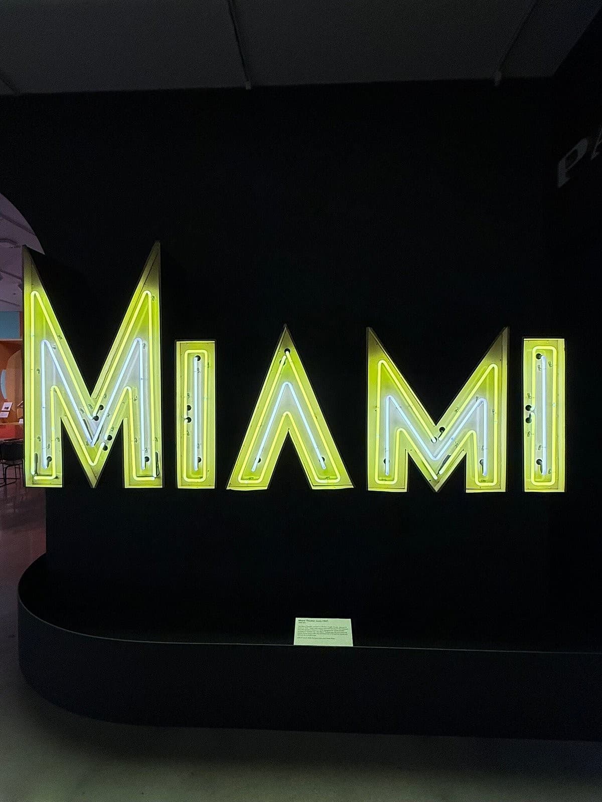 Neon Miami sign at HistoryMiami Museum