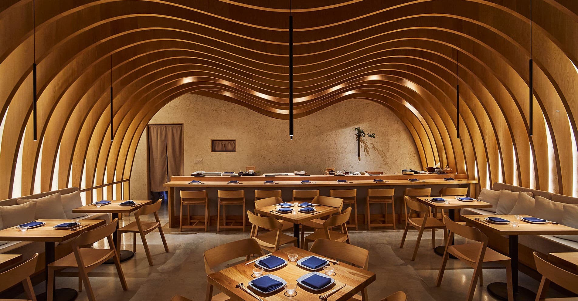 Beautiful interior at Hiyakawa Miami restaurant