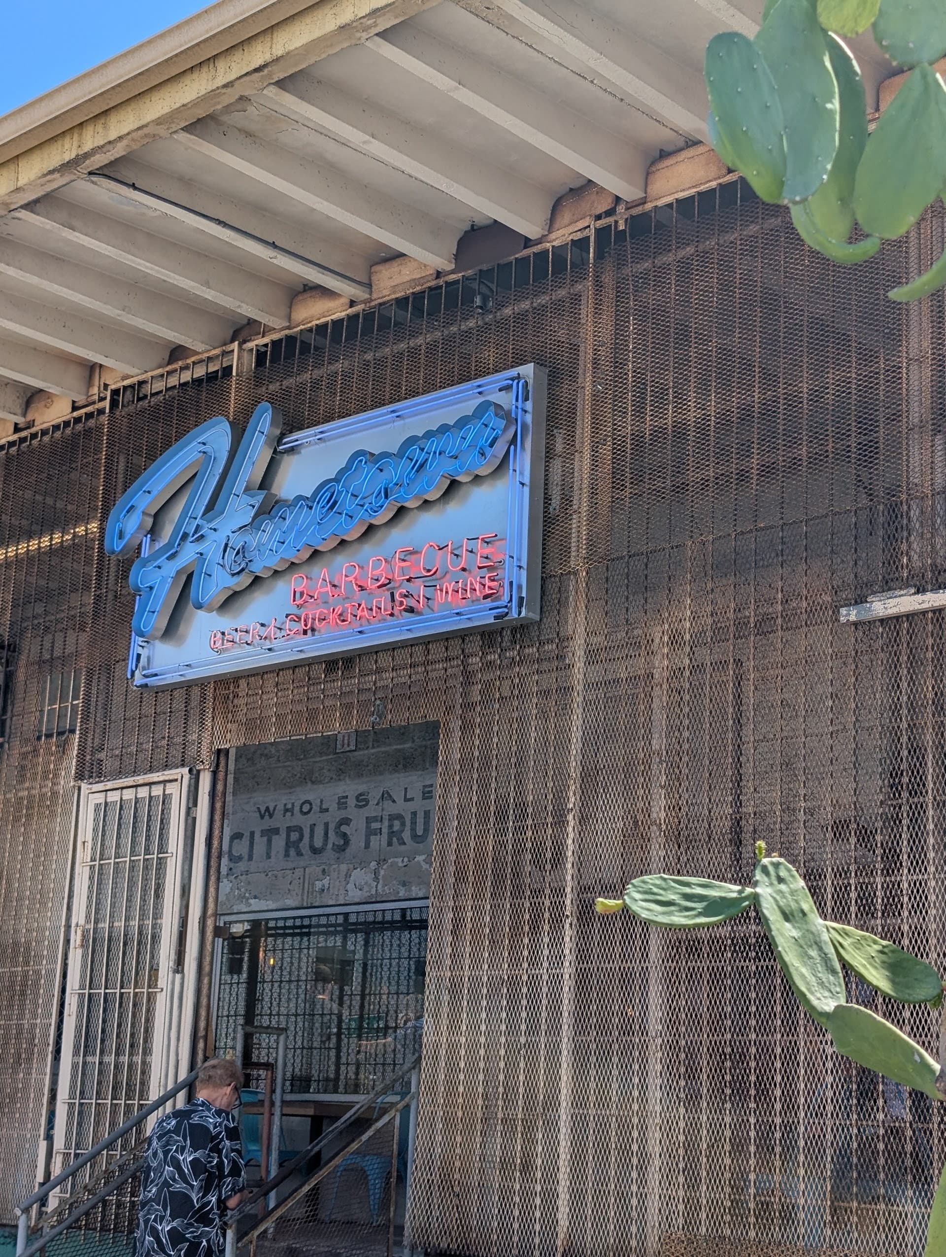 Hometown Barbecue restaurant sign in Miami