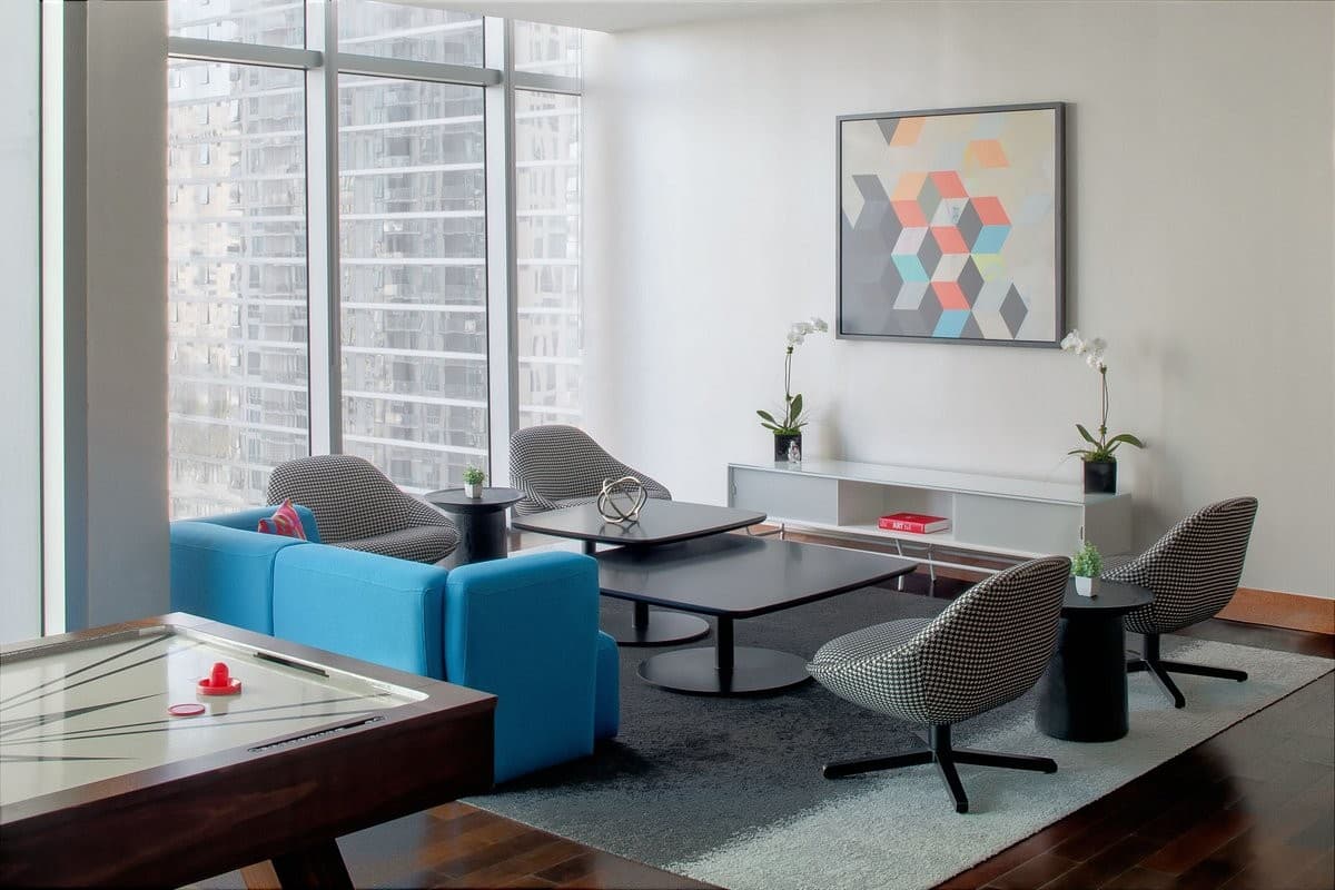 Modern lobby area of Hotel Beaux Arts at 255 Biscayne Blvd Way