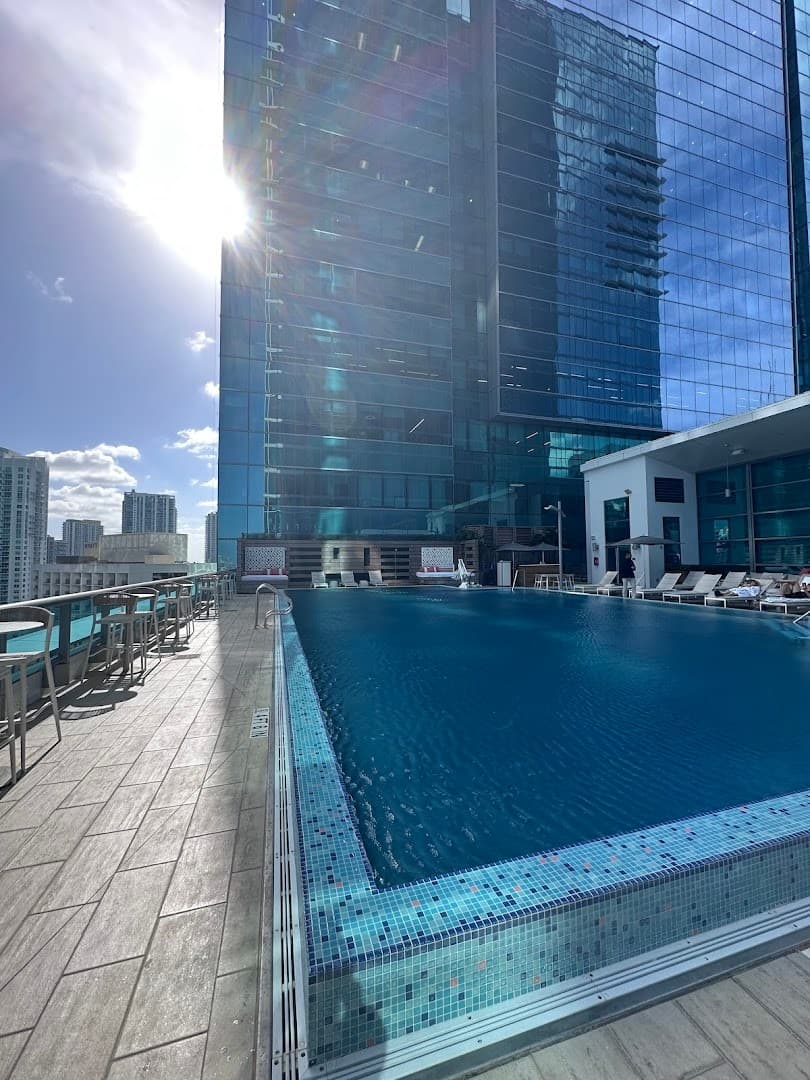Hotel Beaux Arts pool area with skyline view