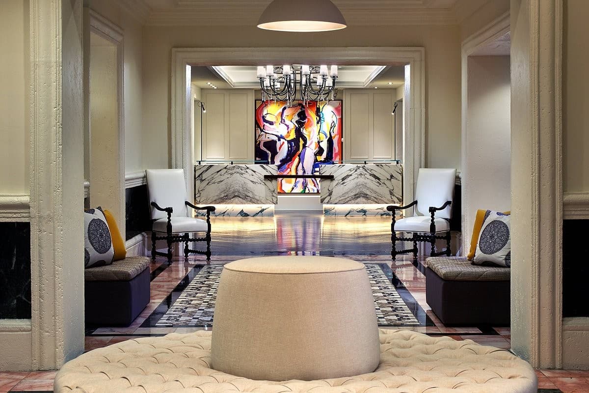 Hotel Colonnade Coral Gables lobby interior design