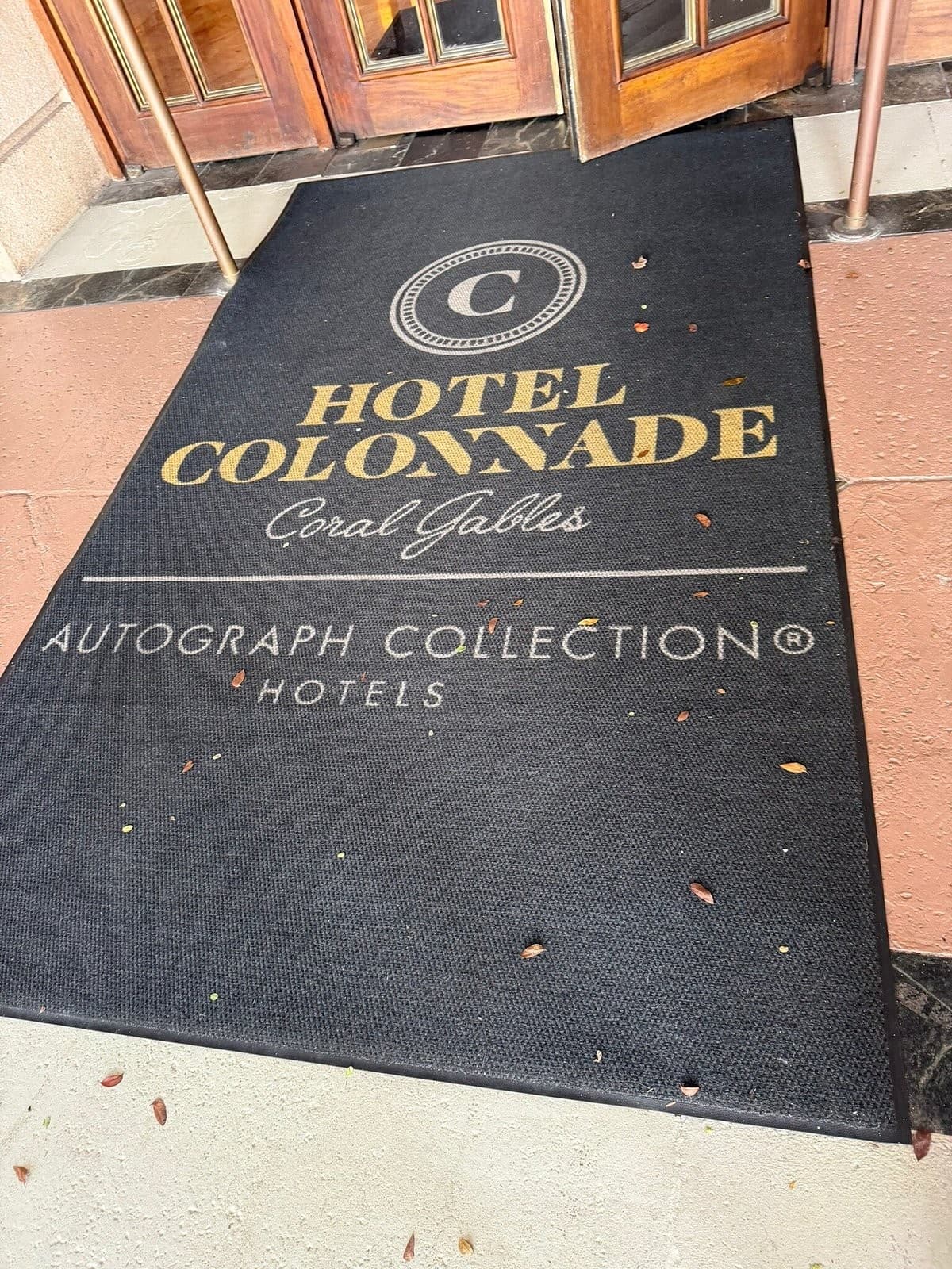 Entrance mat of Hotel Colonnade Coral Gables