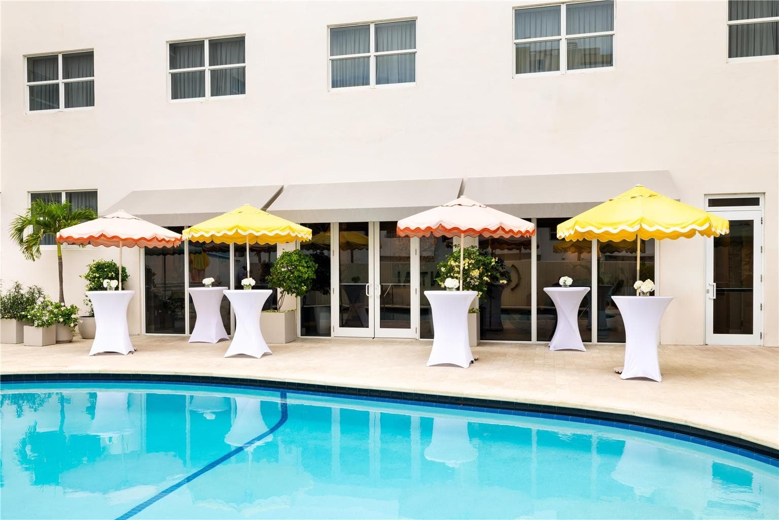 Outdoor event space at Hotel Continental Miami Beach