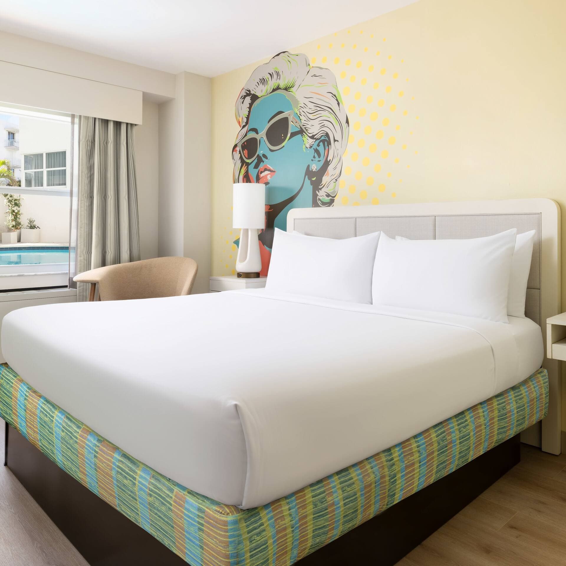 Stylish room at Hotel Continental Miami Beach