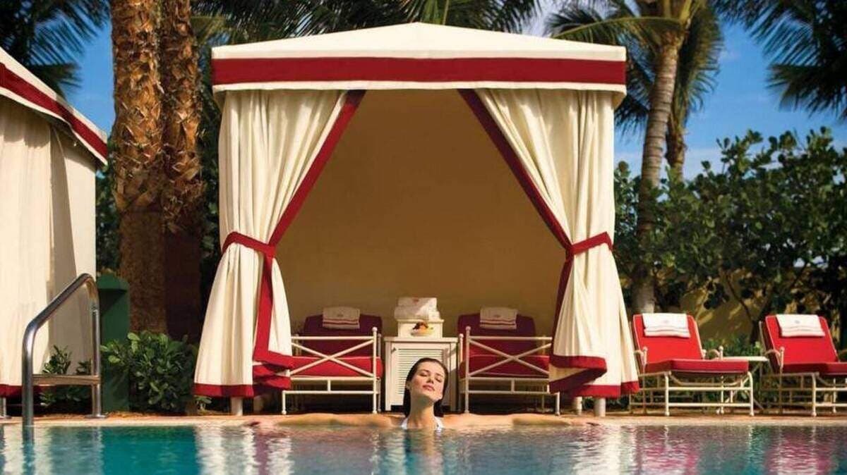 Relaxing poolside at Hotel St. Michel in Coral Gables