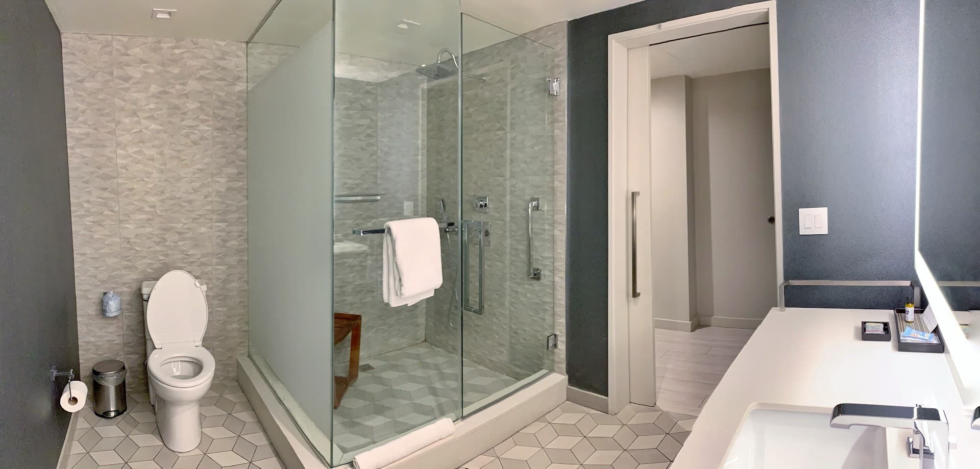 Hyatt Centric Brickell Miami bathroom with shower