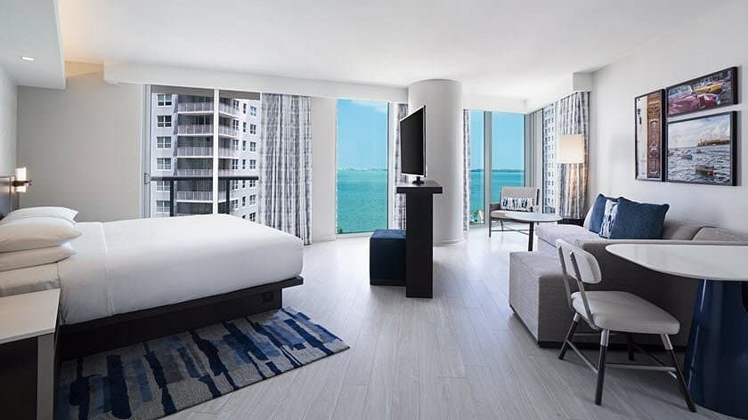 Hyatt Centric Brickell Miami hotel room with a view