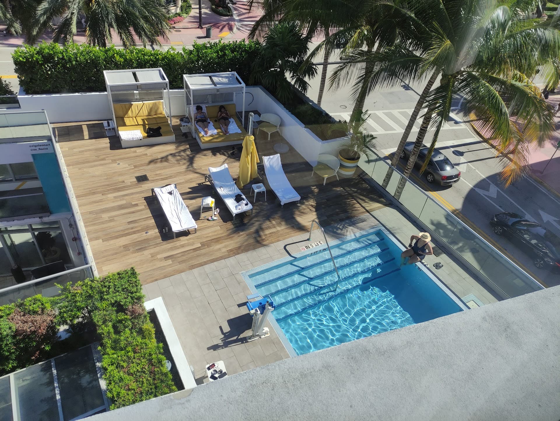 Hyatt Centric South Beach Miami pool area and cabanas