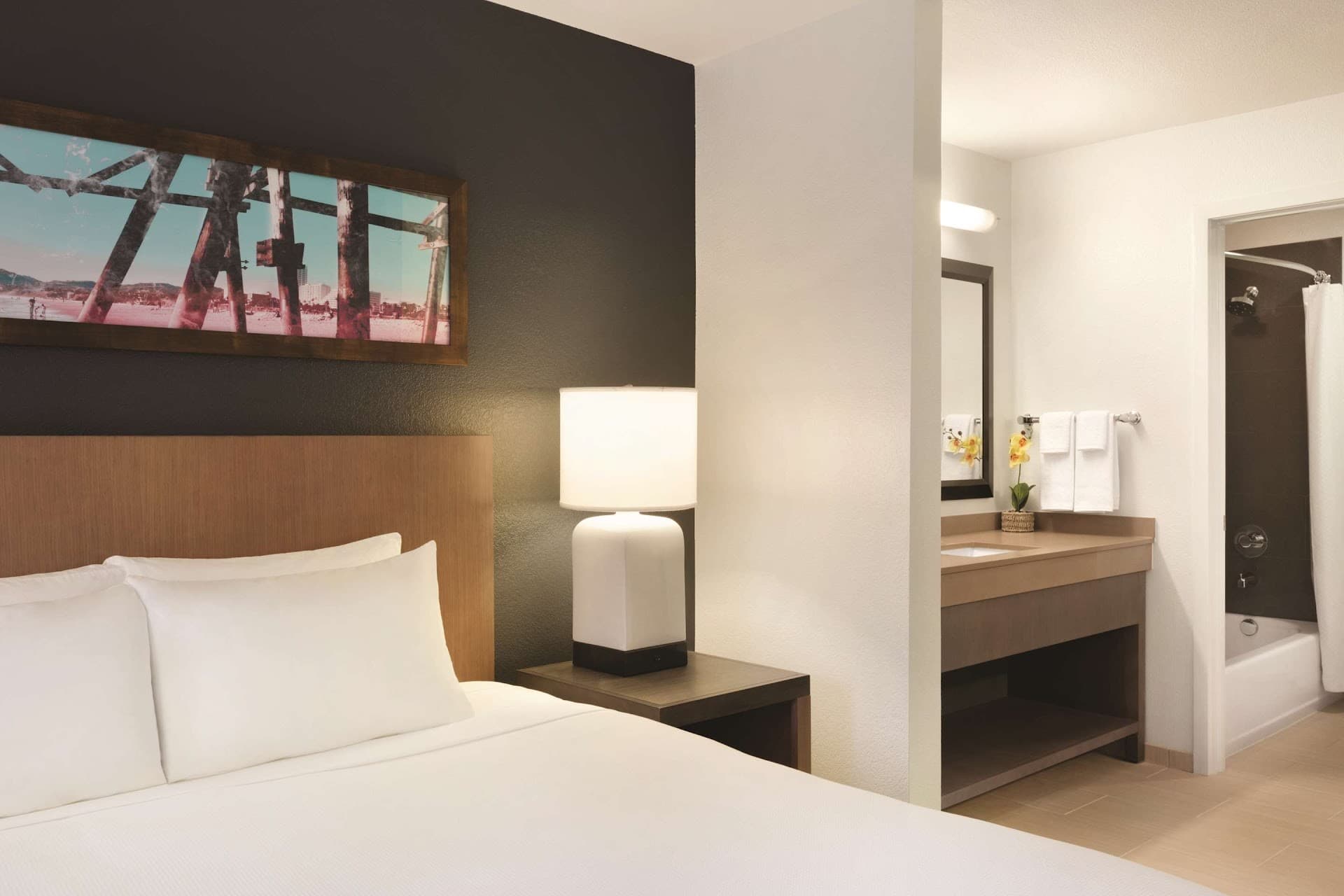 Guest room at Hyatt House Miami Airport