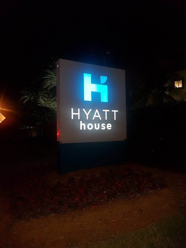 Hyatt House sign at Miami Airport hotel