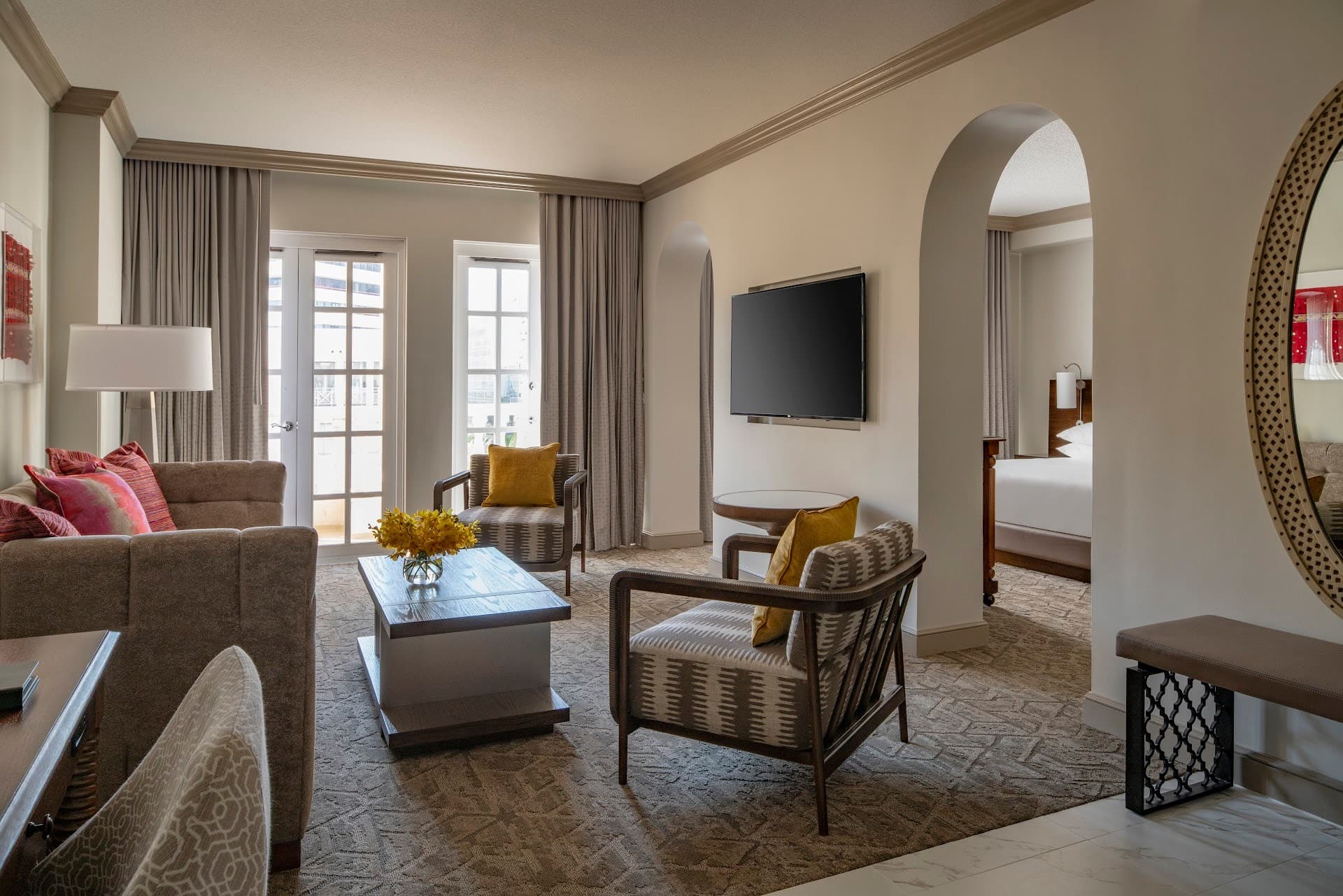 Hyatt Regency Coral Gables comfortable suite seating area