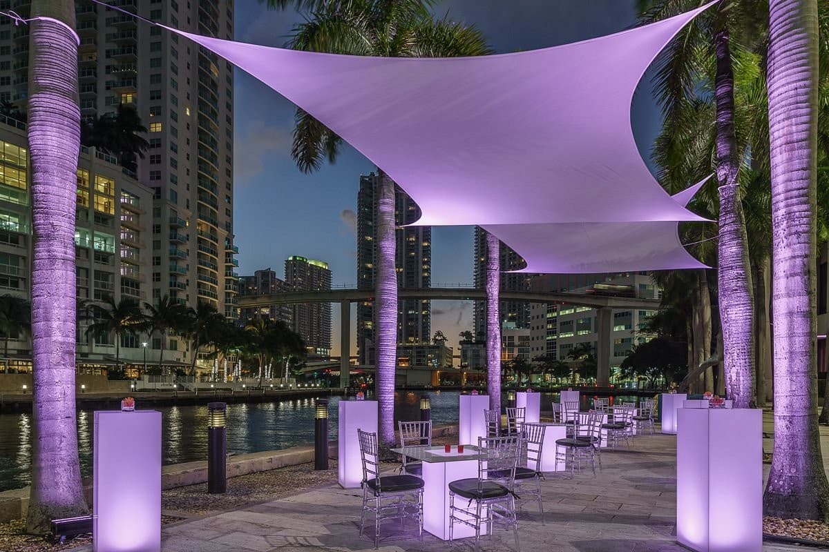 Outdoor event space at Hyatt Regency Miami