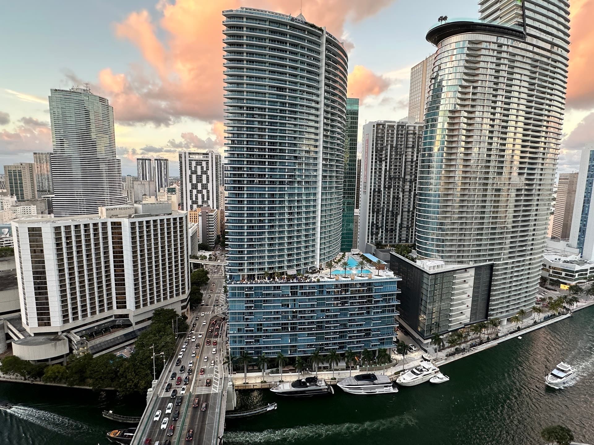 Hyatt Regency Miami scenic view with city skyline
