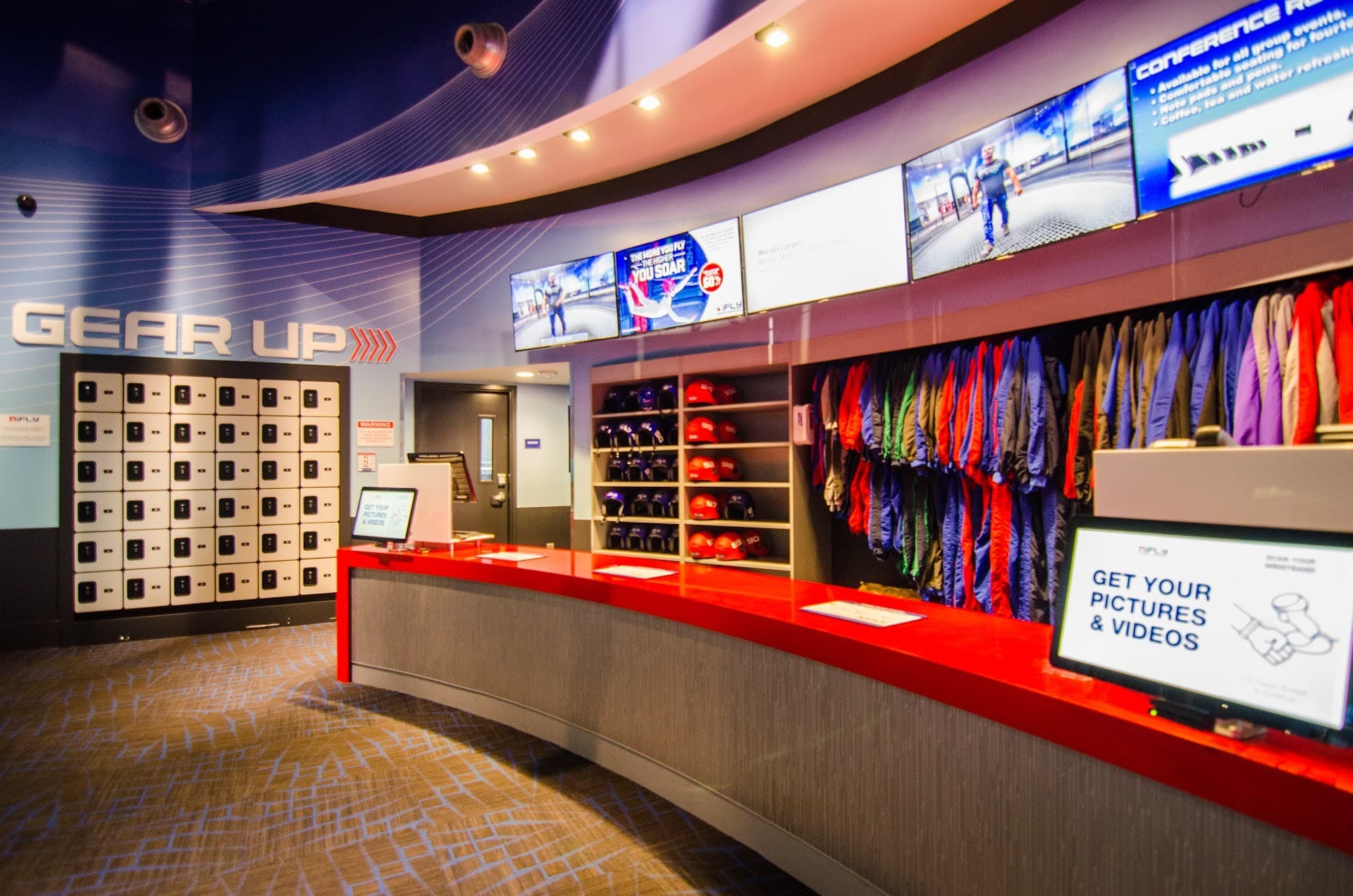 iFLY Indoor Skydiving Fort Lauderdale gear area in Davie