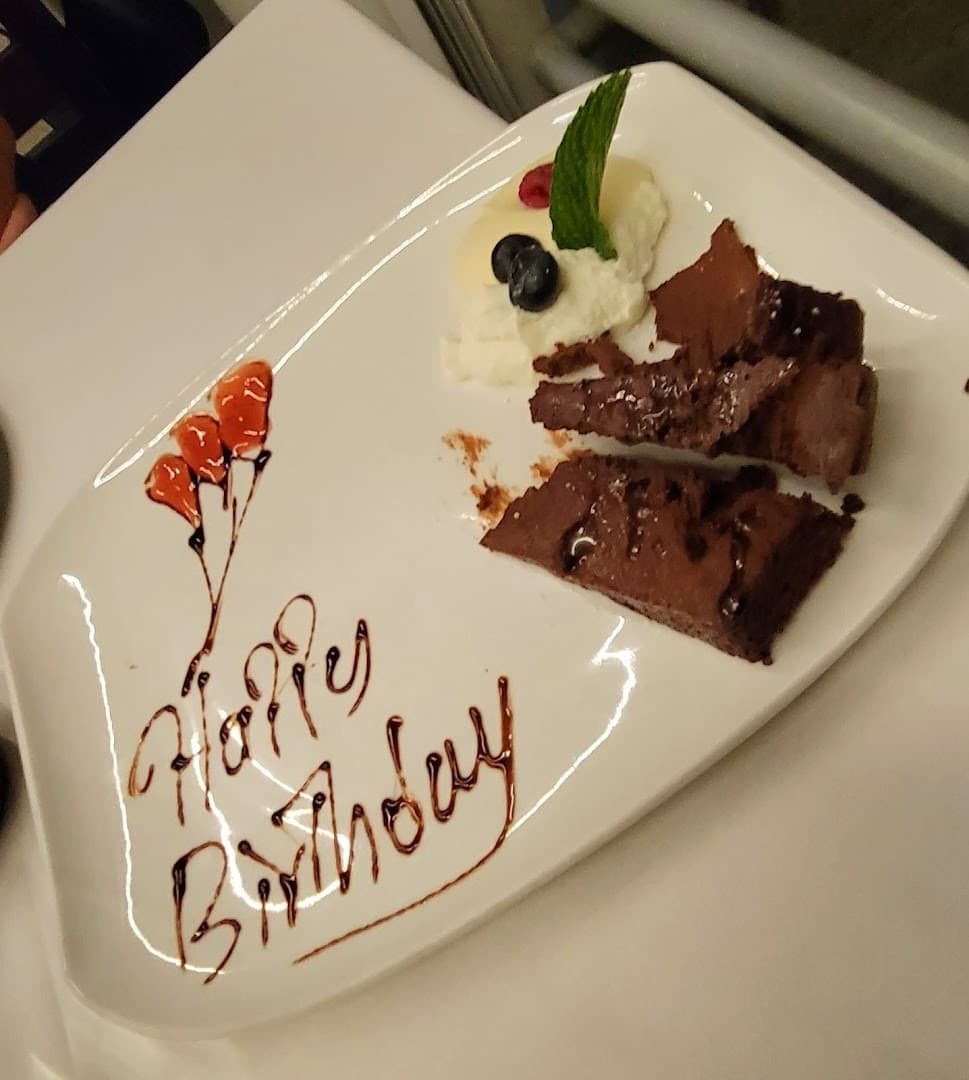 Birthday dessert at Il Gabbiano in Miami