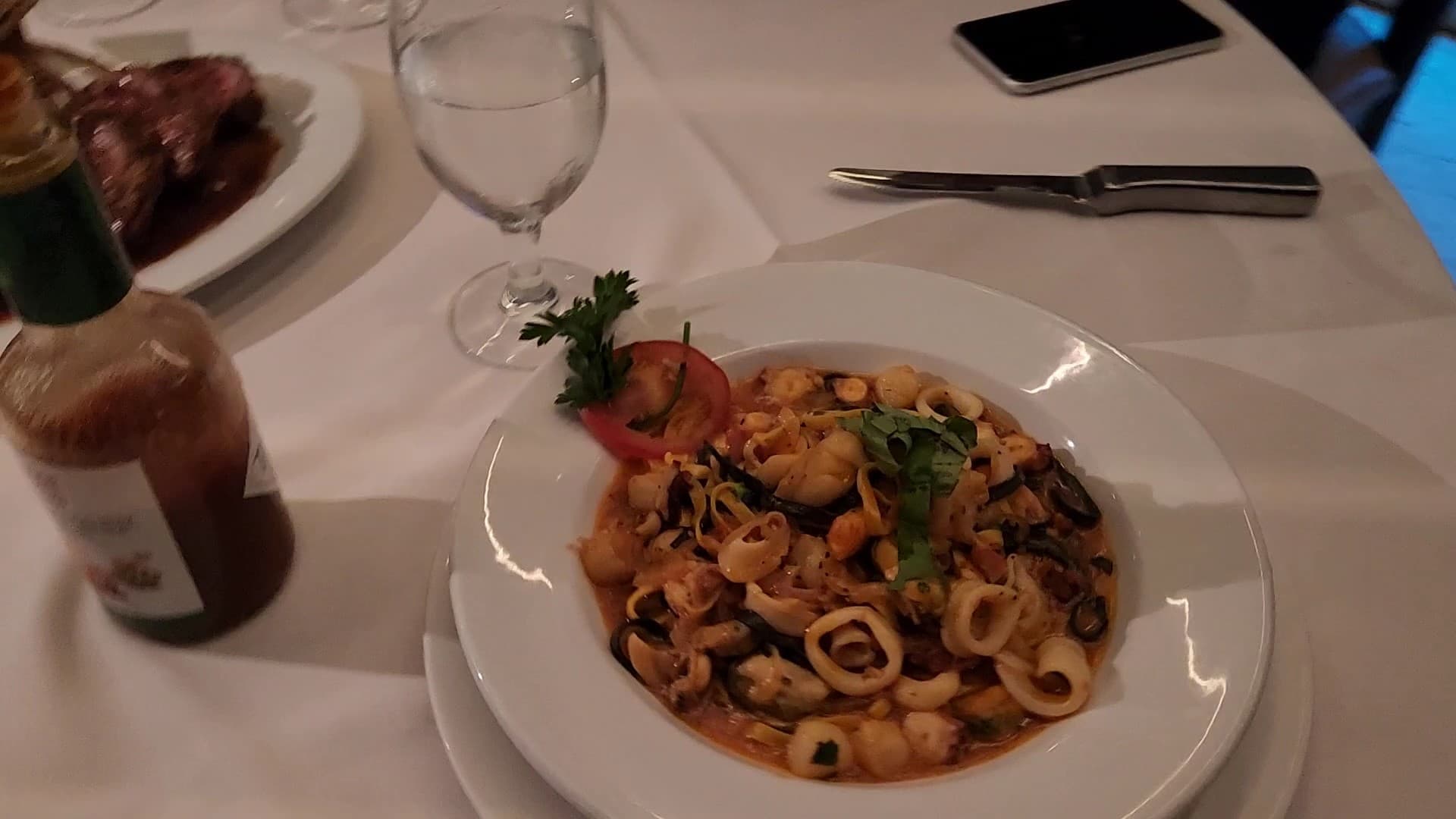 Seafood pasta dish at Il Gabbiano in Miami