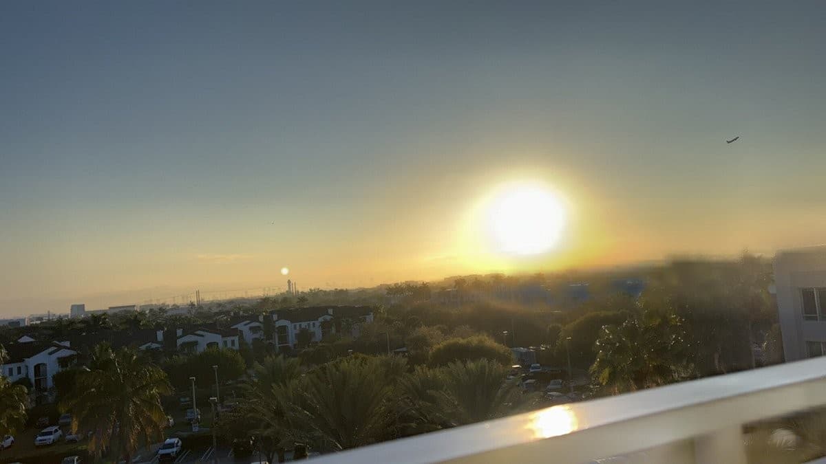 Scenic sunset view from InterContinental at Doral Miami