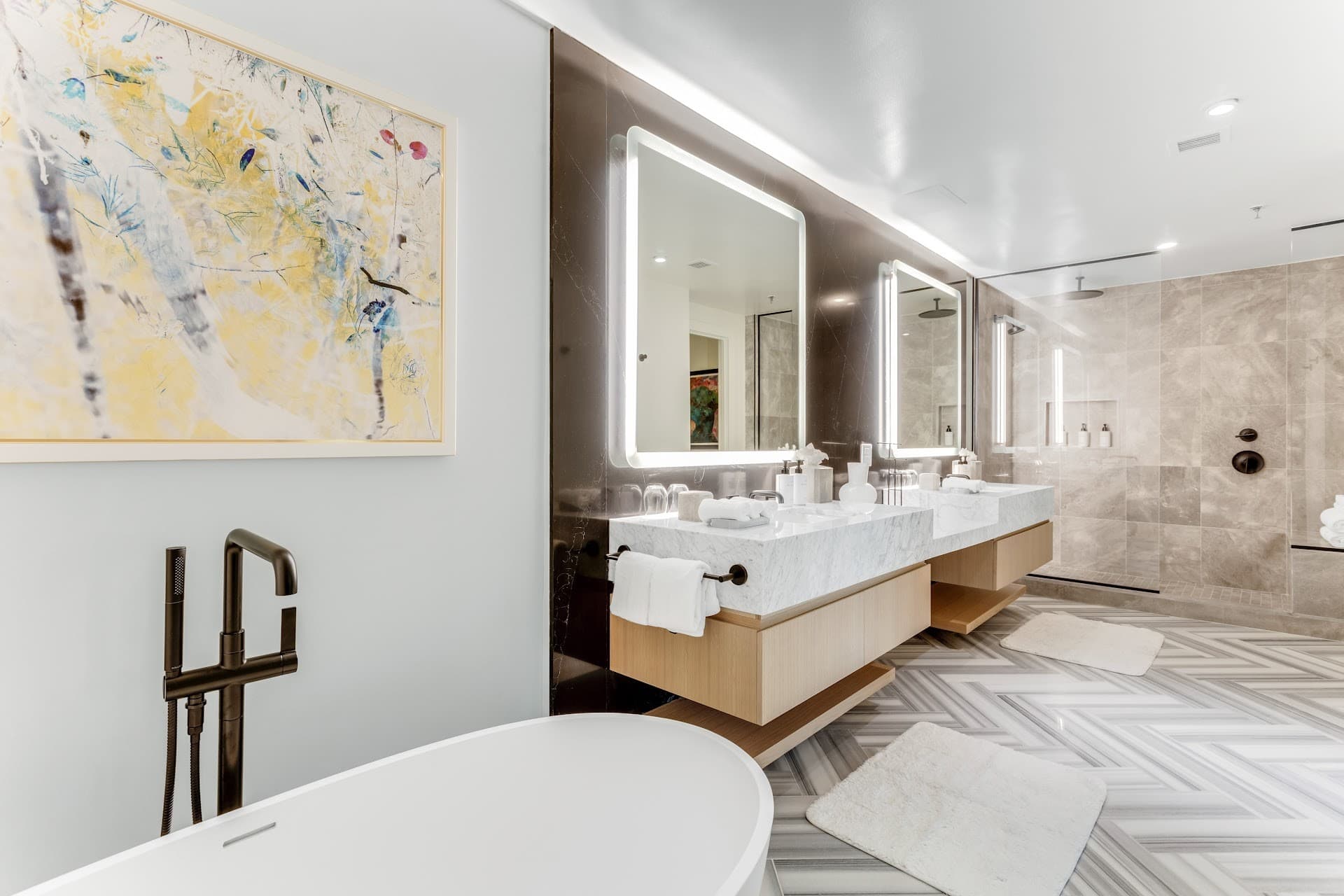 Luxurious bathroom at InterContinental Miami hotel