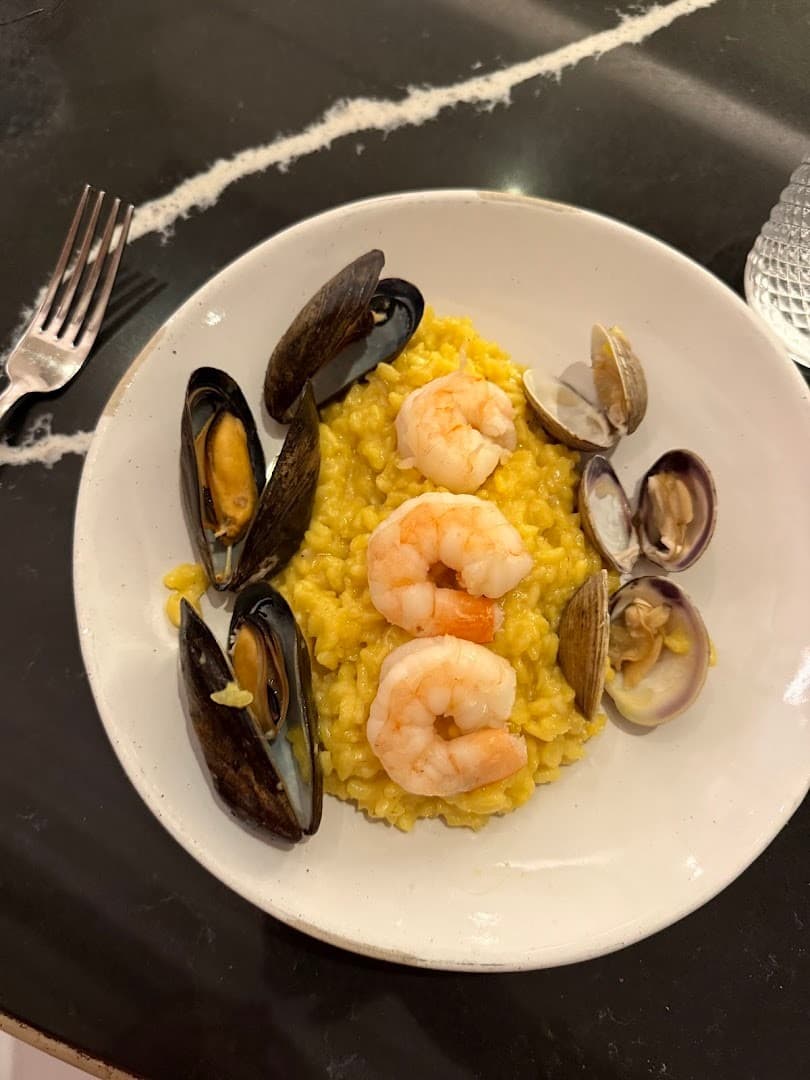 Seafood risotto at Isabelle’s Coconut Grove, Miami
